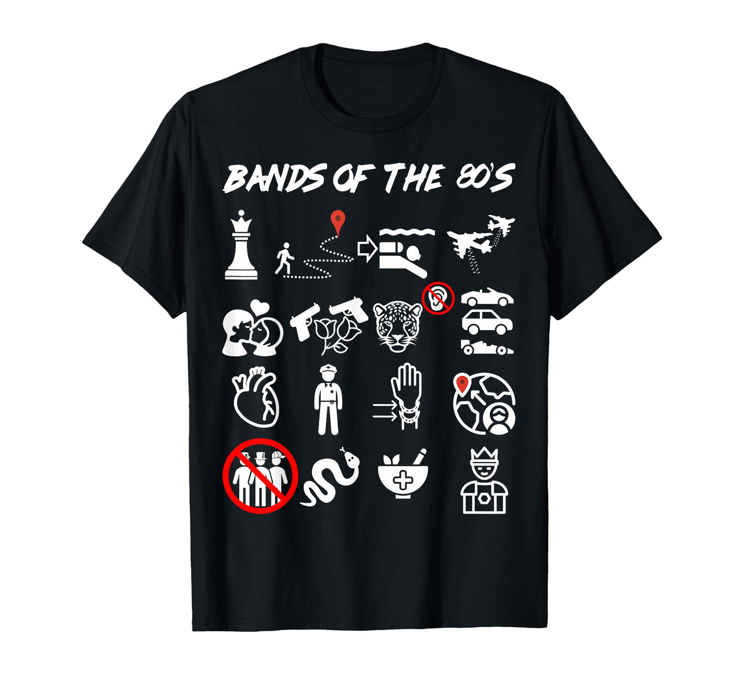 Funny Nerdy Iconic Pop Rock Bands 80S T-Shirt - Custom Art Print Men Women - T-Shirt, Sweatshirt, Hoodie