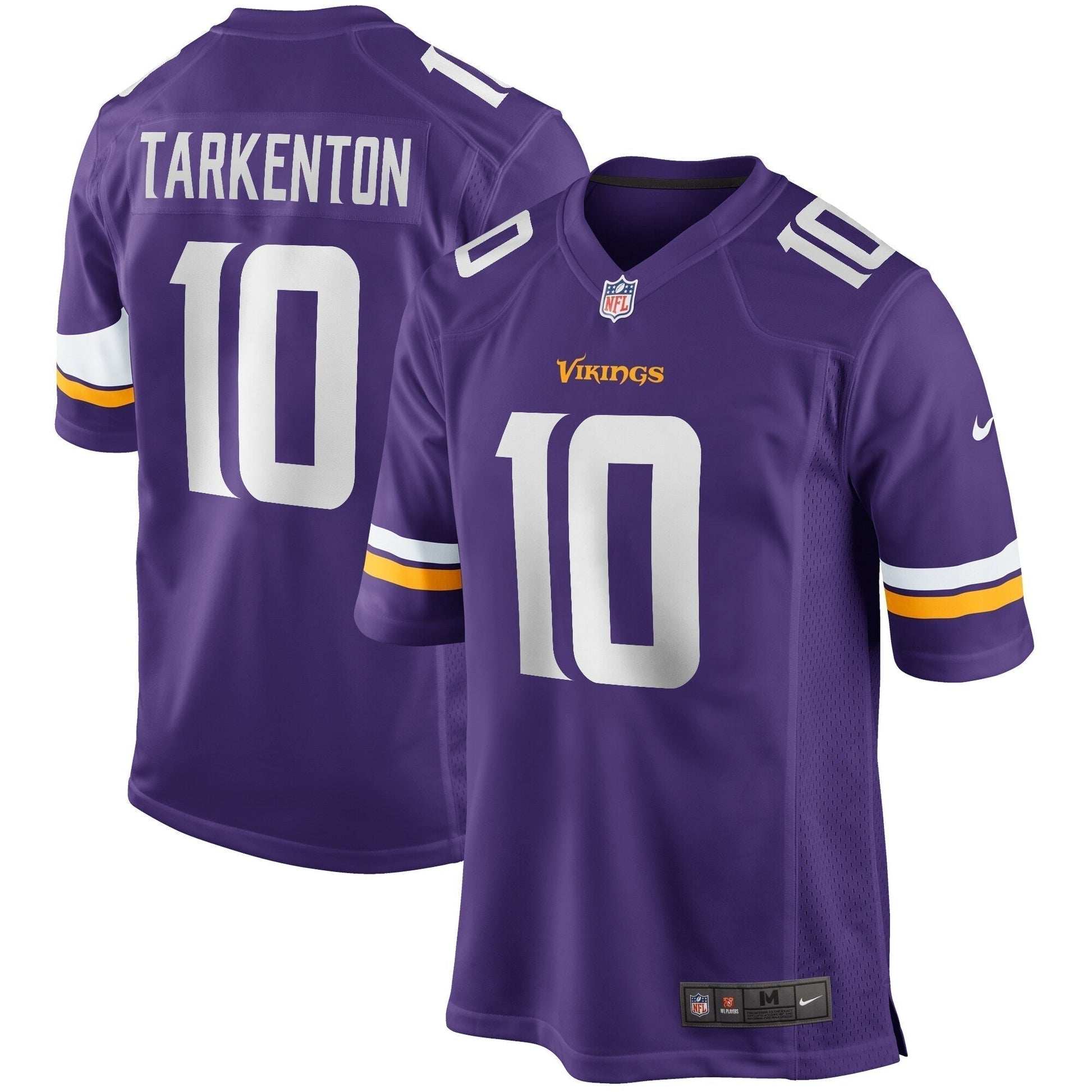 Fran Tarkenton Minnesota Vikings Game Retired Jersey - Purple football jersey product view 1