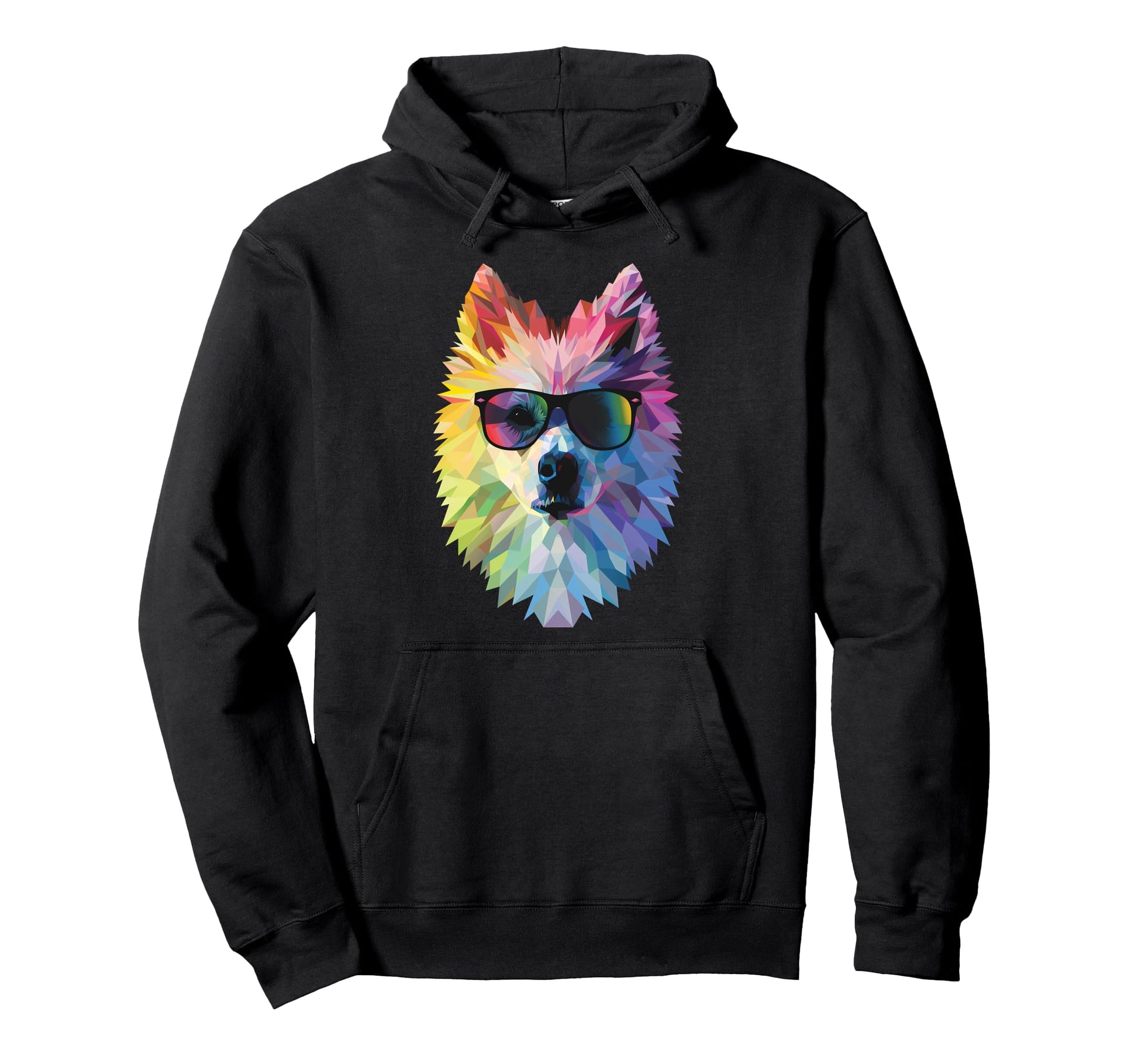 Dog Dad Mom Sunglasses American Eskimo Hoodie - Minimalist Print Men Women - T-Shirt, Sweatshirt, Hoodie
