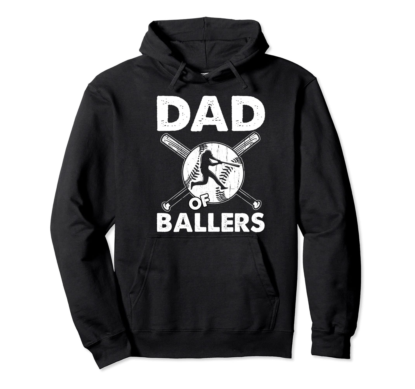 Mens Dad Ballers Baseball Softball Gifts Hoodie - Graphic Print Unisex - T-Shirt, Sweatshirt, Hoodie
