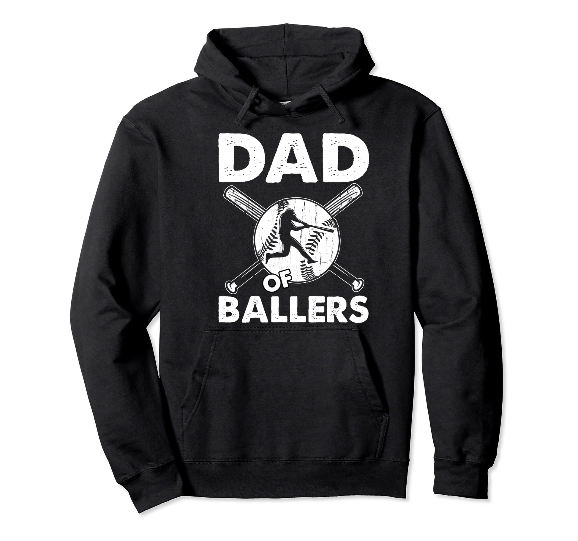 Mens Dad Ballers Baseball Softball Gifts Hoodie - Graphic Print Unisex - T-Shirt, Sweatshirt, Hoodie