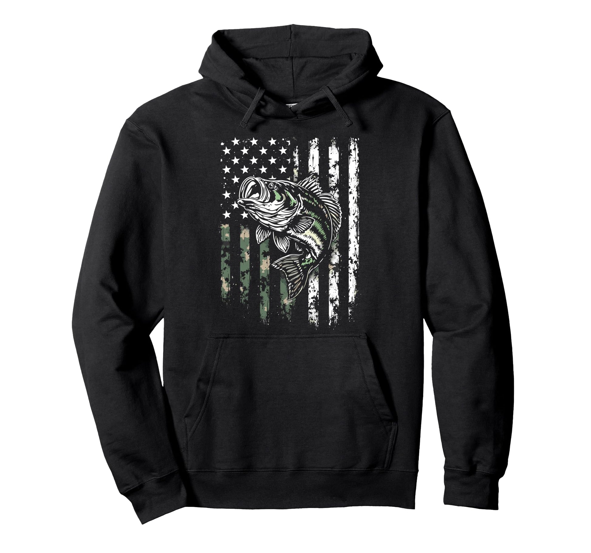 Us Camouflage Flag Fishing Lover Fish Hoodie - Streetwear Style Unisex - T-Shirt, Sweatshirt, Hoodie