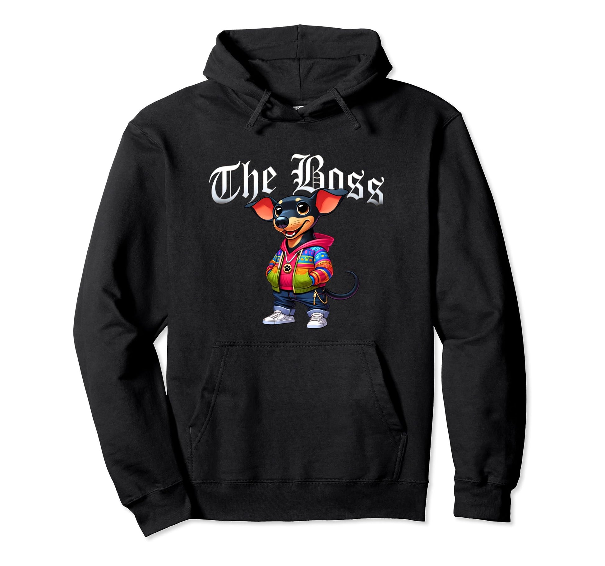 Rat Terrier Dog Boss Jacket Outfit Dog Hoodie - Novelty Apparel Men Women - T-Shirt, Sweatshirt, Hoodie