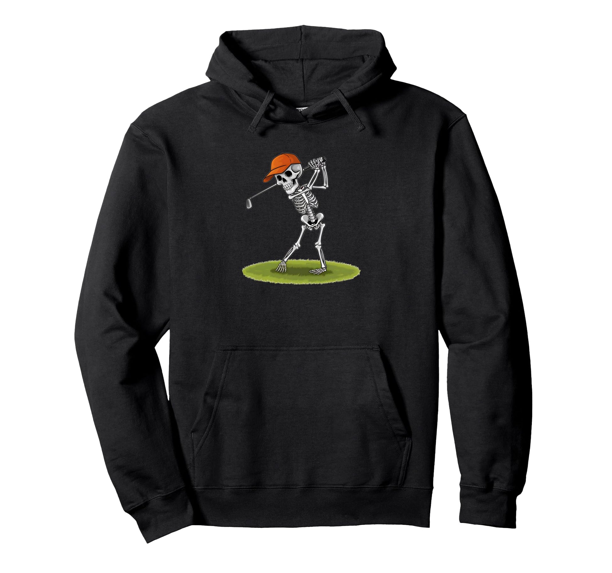 Skeleton Golfer Halloween Golf Player Hoodie - Novelty Apparel Unisex - T-Shirt, Sweatshirt, Hoodie