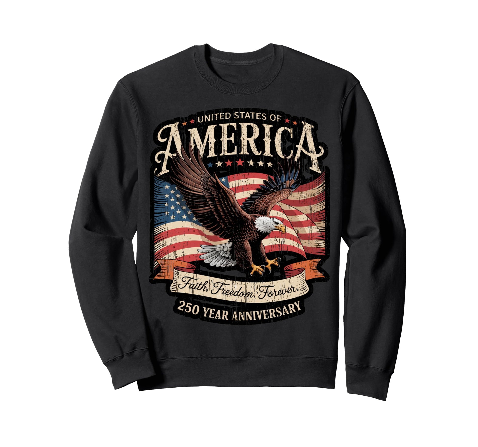 250Th Anniversary America Usa Sweatshirt - Fun Novelty Design Unisex - T-Shirt, Sweatshirt, Hoodie