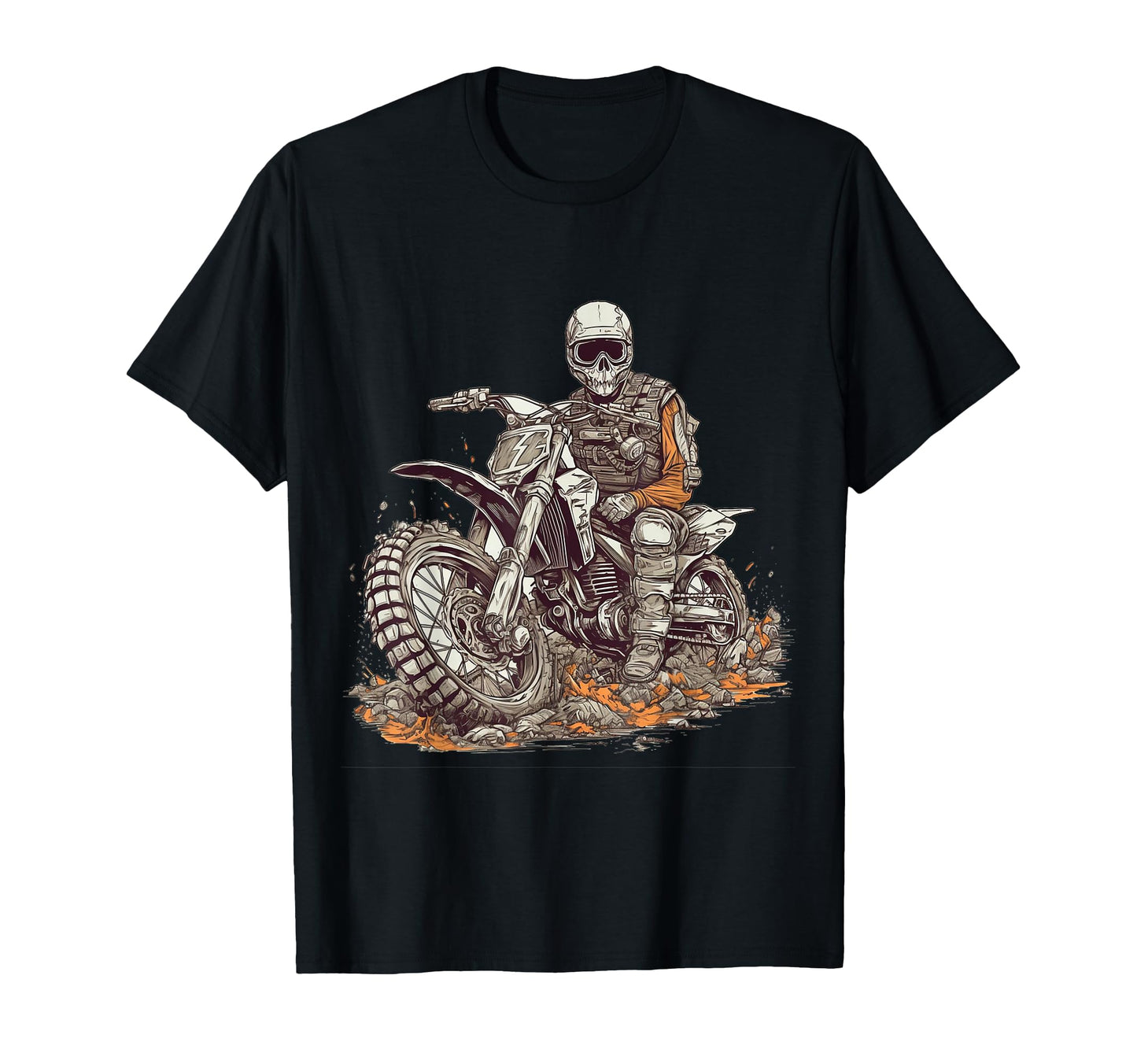 Skeleton Riding Motorcycle Halloween T-Shirt - Novelty Apparel Men Women - T-Shirt, Sweatshirt, Hoodie