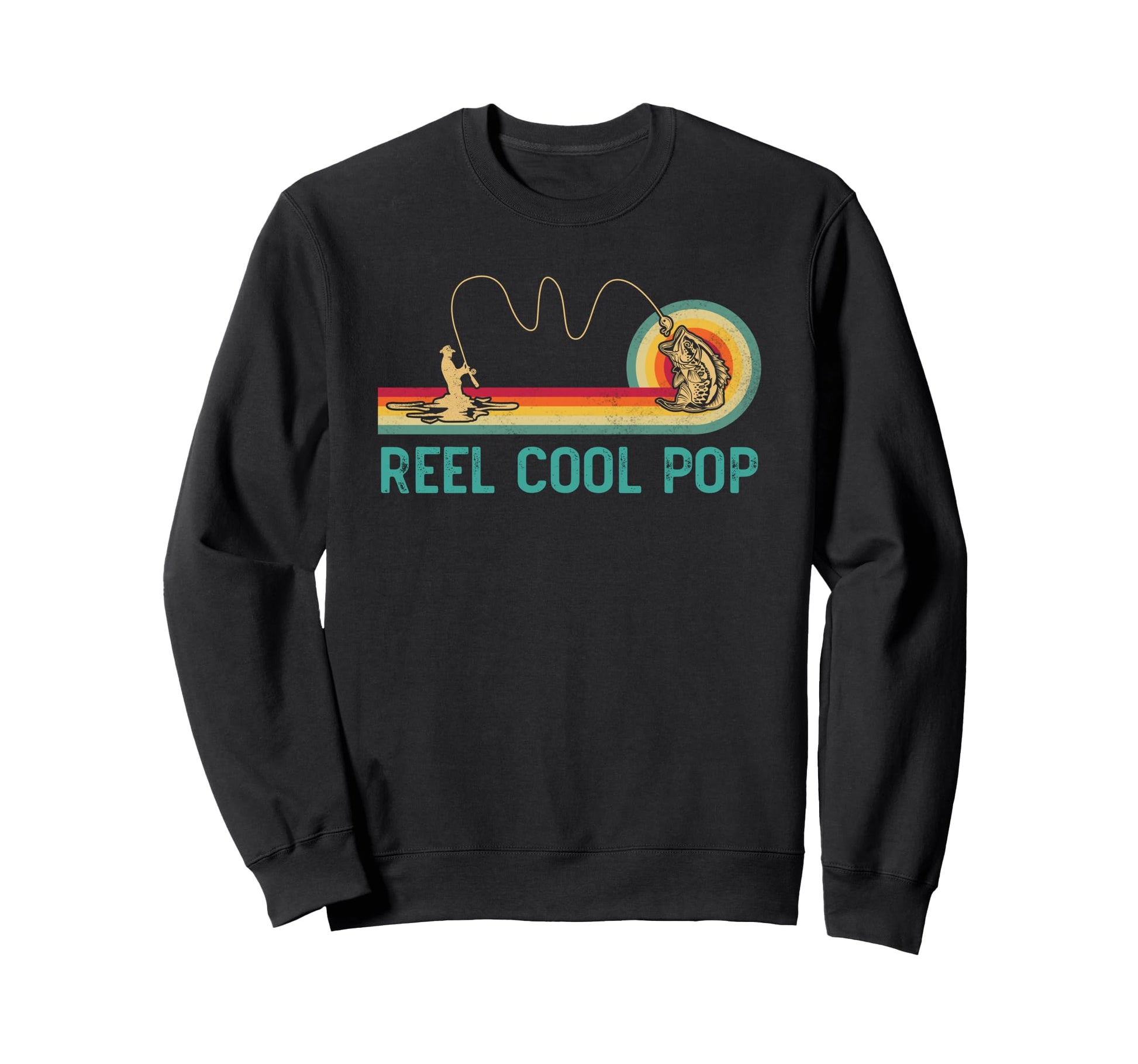 Reel Pop Fishing Funny Fisherman Pop Sweatshirt - Novelty Apparel Men Women - T-Shirt, Sweatshirt, Hoodie
