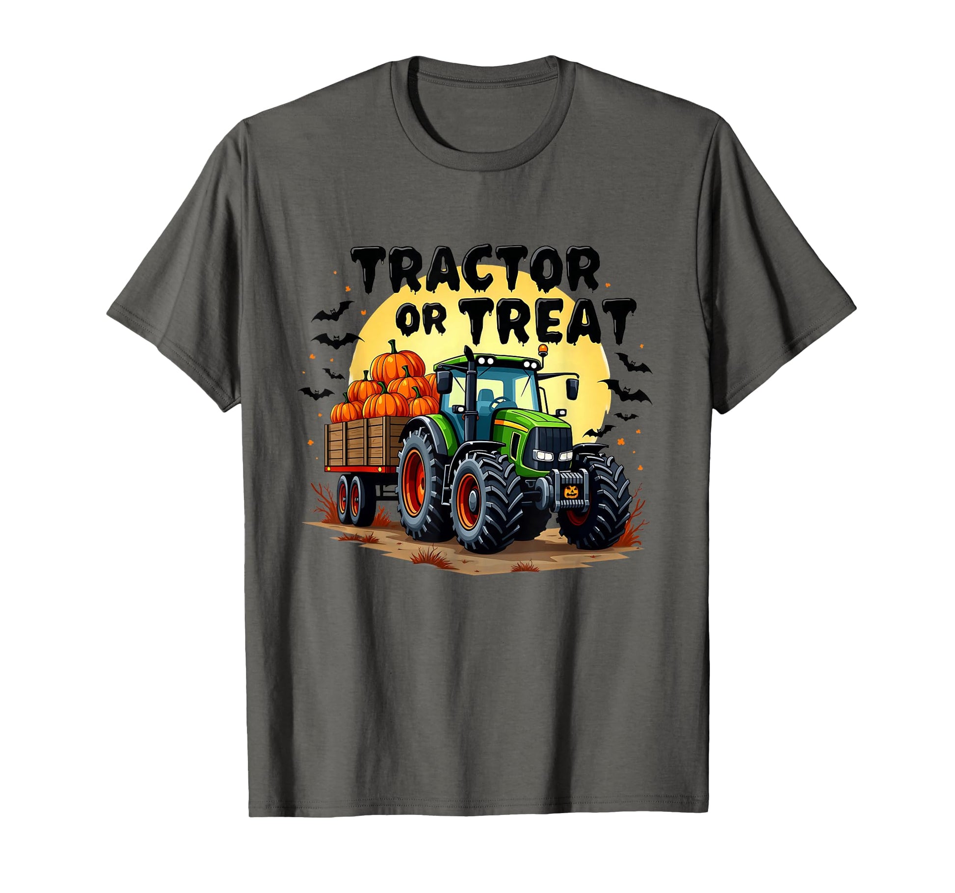 Tractor Or Treat Halloween Pumpkin T-Shirt - Streetwear Style Men Women - T-Shirt, Sweatshirt, Hoodie