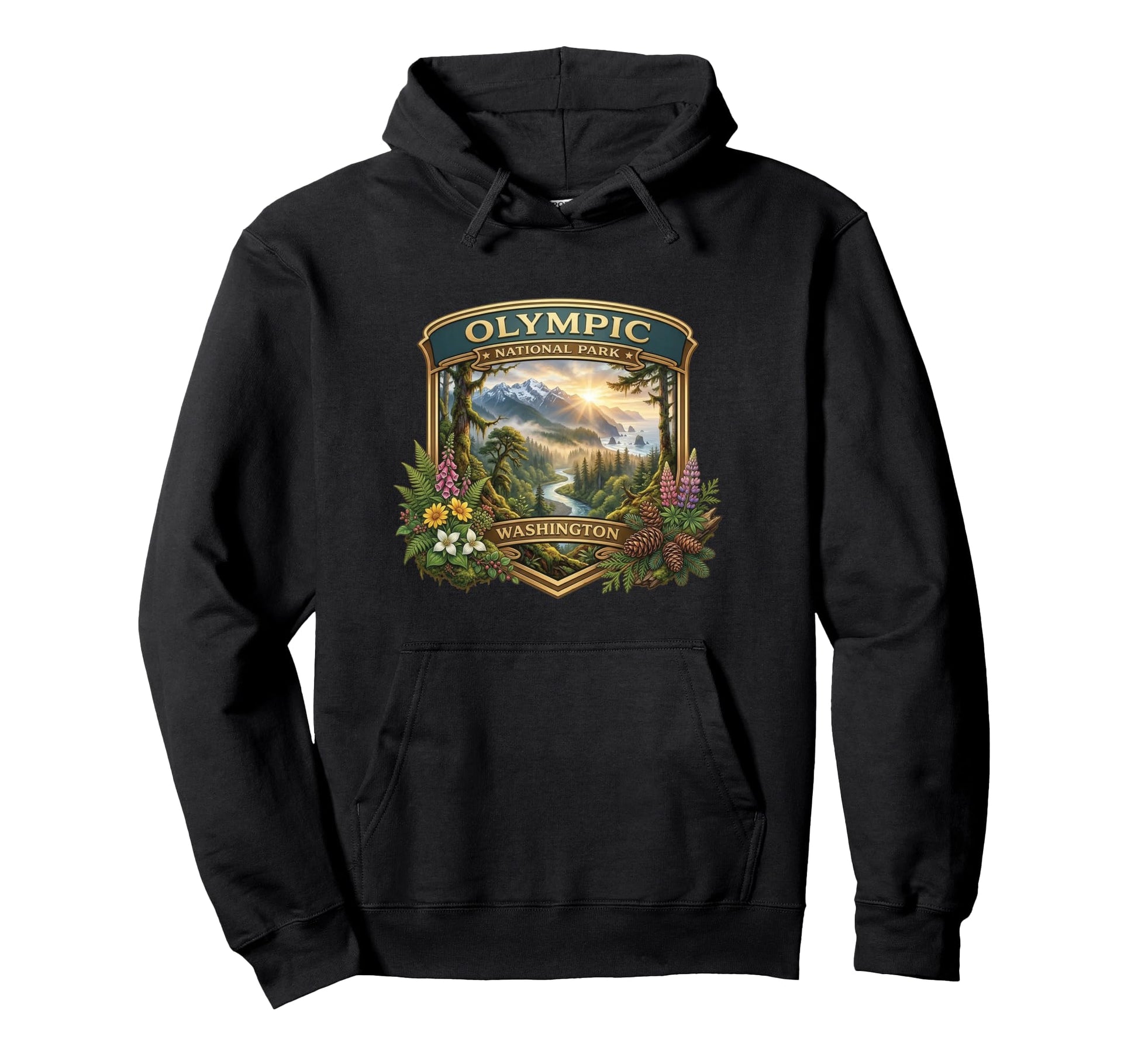 Olympic National Park Washington Hoodie - Casual Everyday Wear Men Women - T-Shirt, Sweatshirt, Hoodie