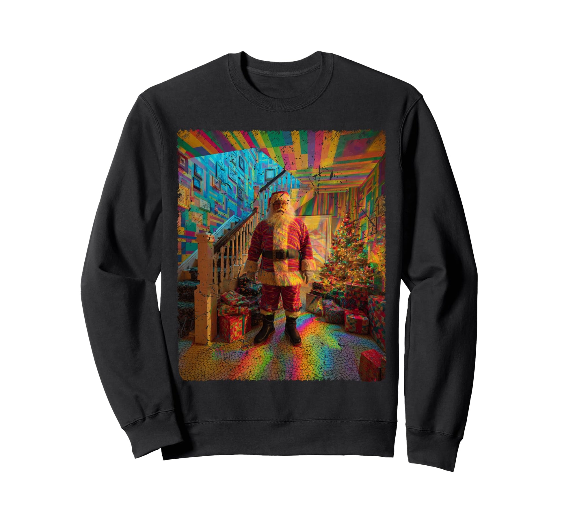 Pop Art Santa Claus Sweatshirt - Trendy Graphic for Adults - T-Shirt, Sweatshirt, Hoodie