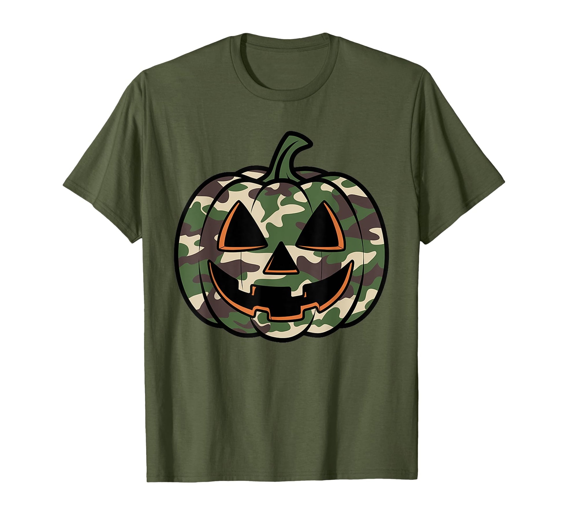 Camo Jack O Lantern Halloween T-Shirt - Casual Everyday Wear for Adults - T-Shirt, Sweatshirt, Hoodie