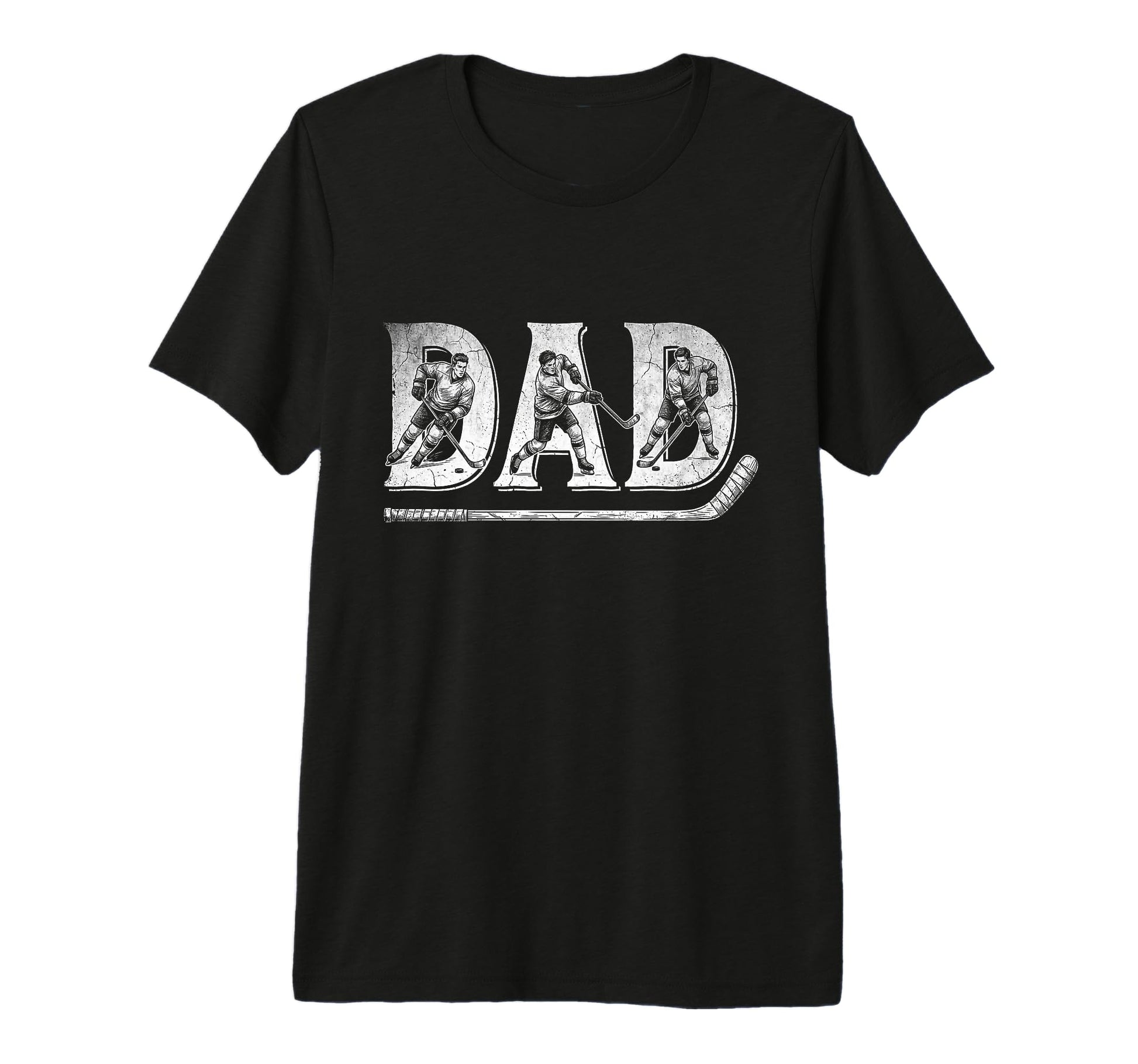Hockey Dad Fathers Day Tri Blend T-Shirt - Fun Novelty Design Men Women - T-Shirt, Sweatshirt, Hoodie
