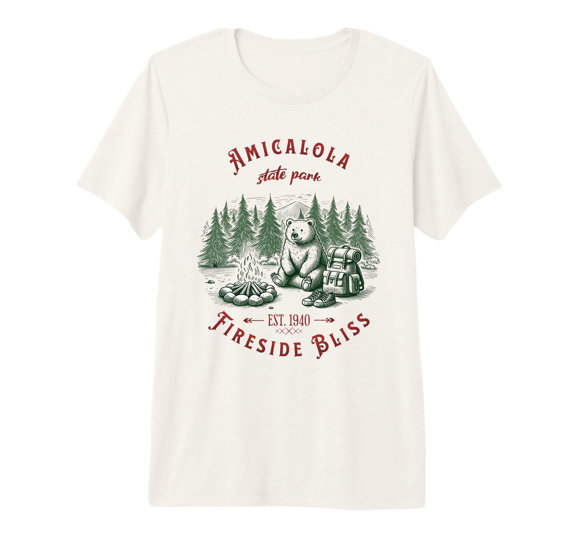 Amicalola Camping Tri Blend T-Shirt - Streetwear Style Men Women - T-Shirt, Sweatshirt, Hoodie