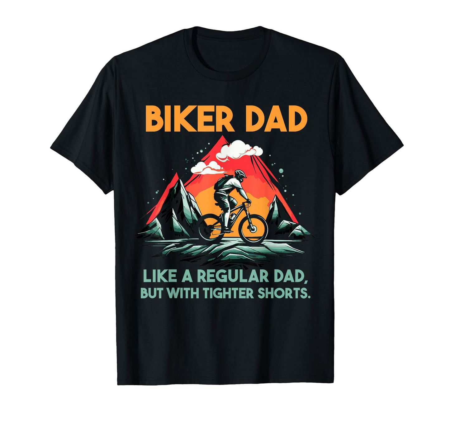 Cyclist Dad Biker Dad Like Regular T-Shirt - Minimalist Print for Adults - T-Shirt, Sweatshirt, Hoodie