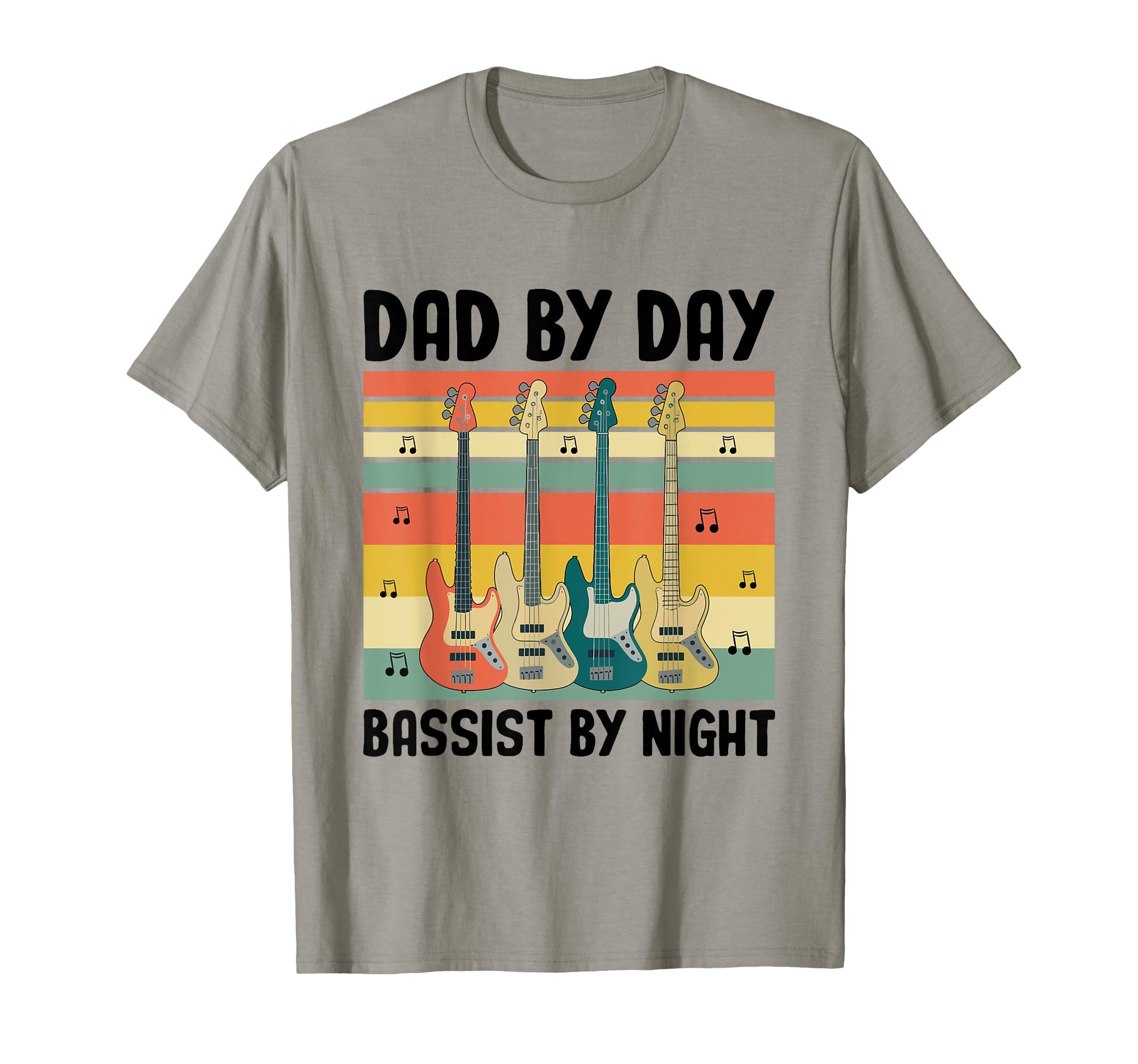 Dad Day Bassist Night Bass Player T-Shirt - Minimalist Print for Adults - T-Shirt, Sweatshirt, Hoodie