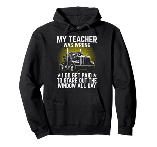 Best Truck Driver Art Dad Trucking Hoodie - Minimalist Print for Adults - T-Shirt, Sweatshirt, Hoodie