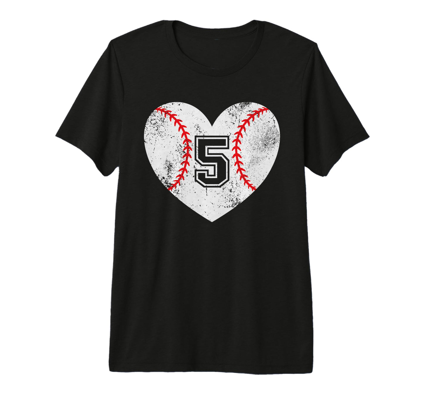 Baseball Heart Player 5 Baseball Mom T-Shirt - Unique Graphic Men Women - T-Shirt, Sweatshirt, Hoodie
