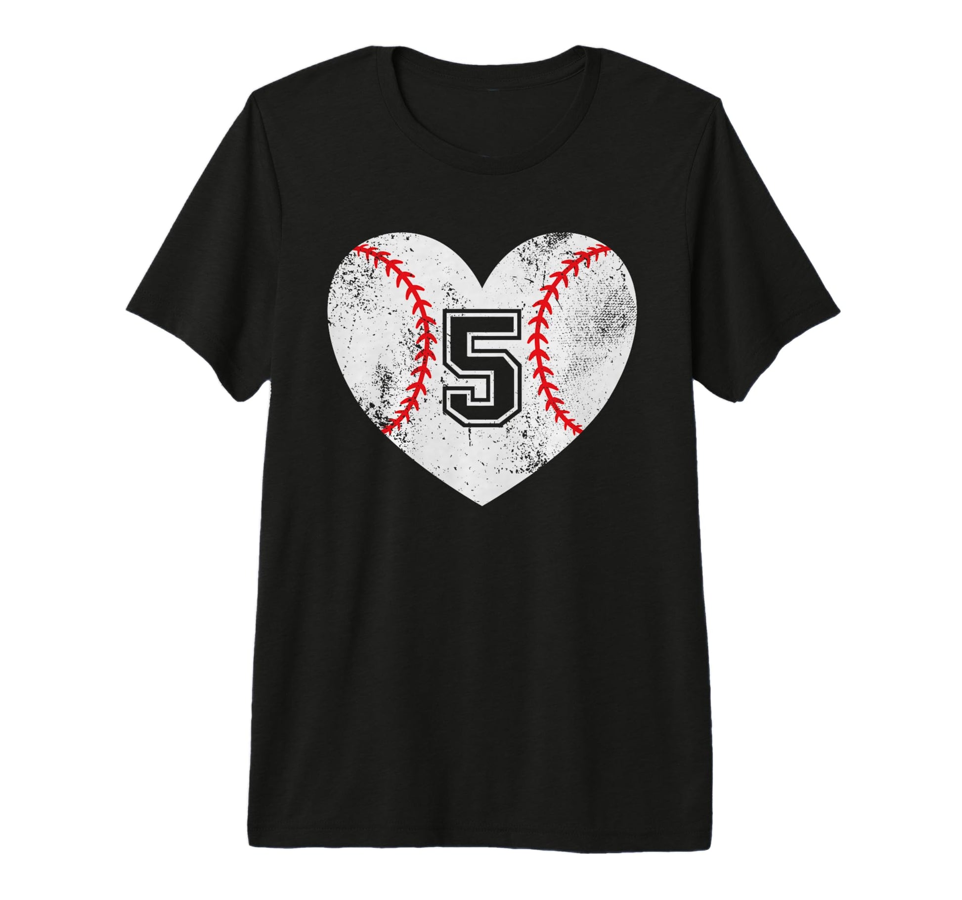 Baseball Heart Player 5 Baseball Mom T-Shirt - Unique Graphic Men Women - T-Shirt, Sweatshirt, Hoodie