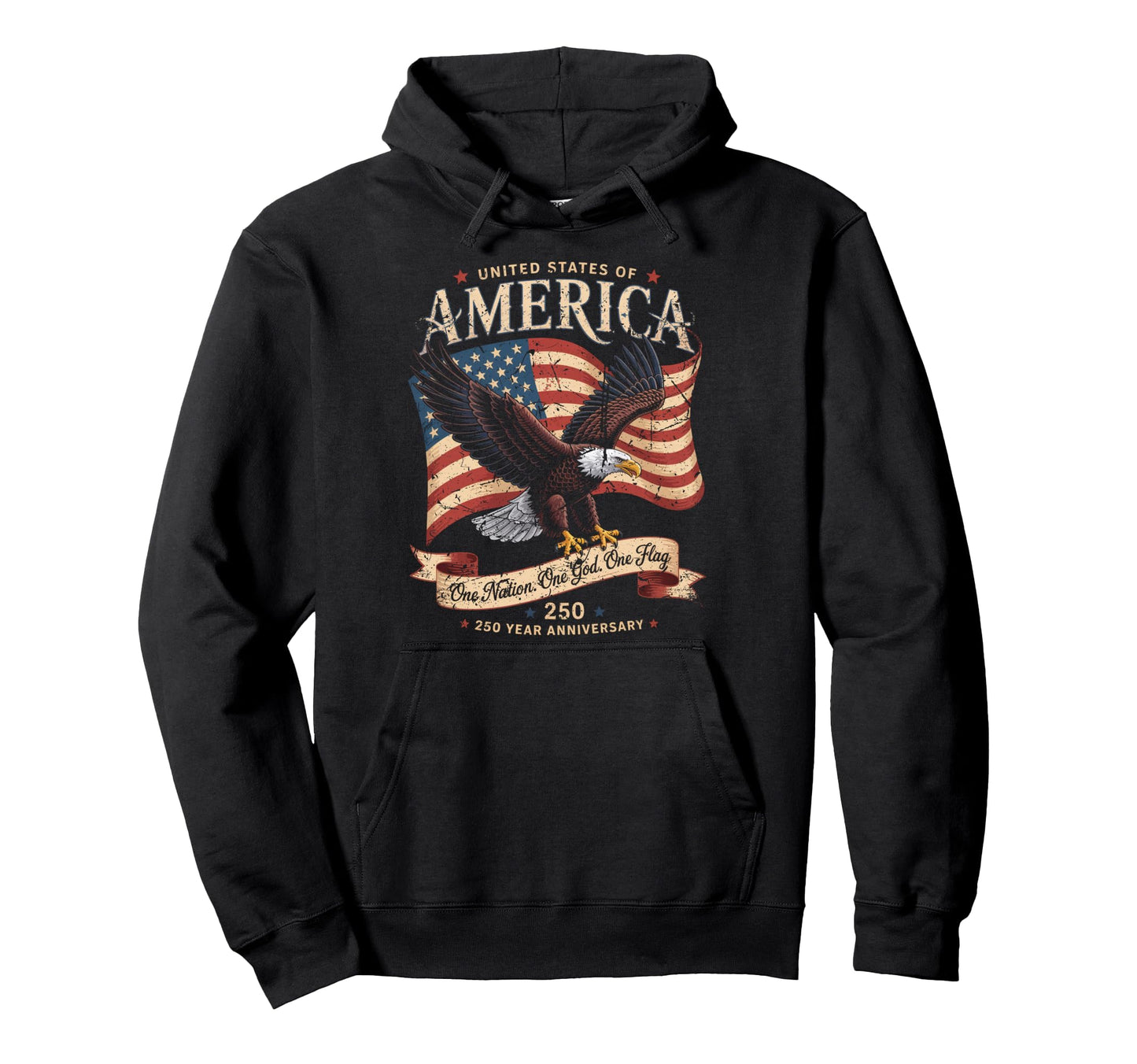 United States Anniversary American Flag Hoodie - Streetwear Style Men Women - T-Shirt, Sweatshirt, Hoodie