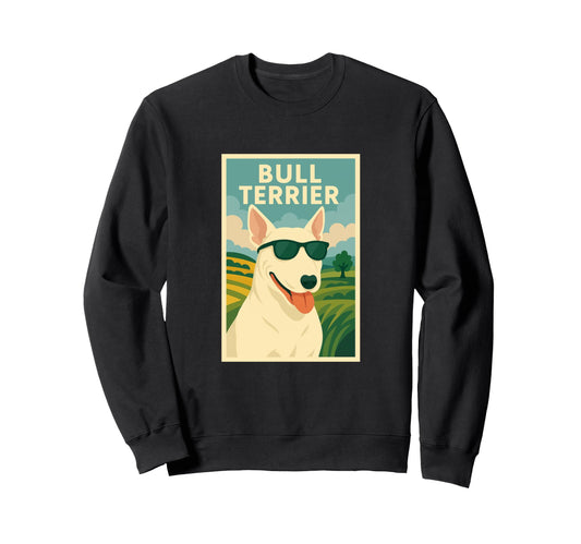 Bull Terrier Art Minimalist Pop Art Sweatshirt - Graphic Print for Adults - T-Shirt, Sweatshirt, Hoodie
