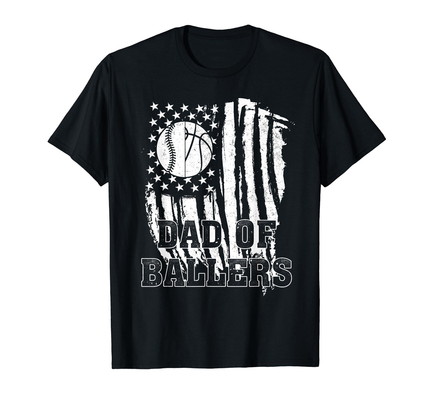 American Flag Dad Ballers Basketball T-Shirt - Streetwear Style Unisex - T-Shirt, Sweatshirt, Hoodie