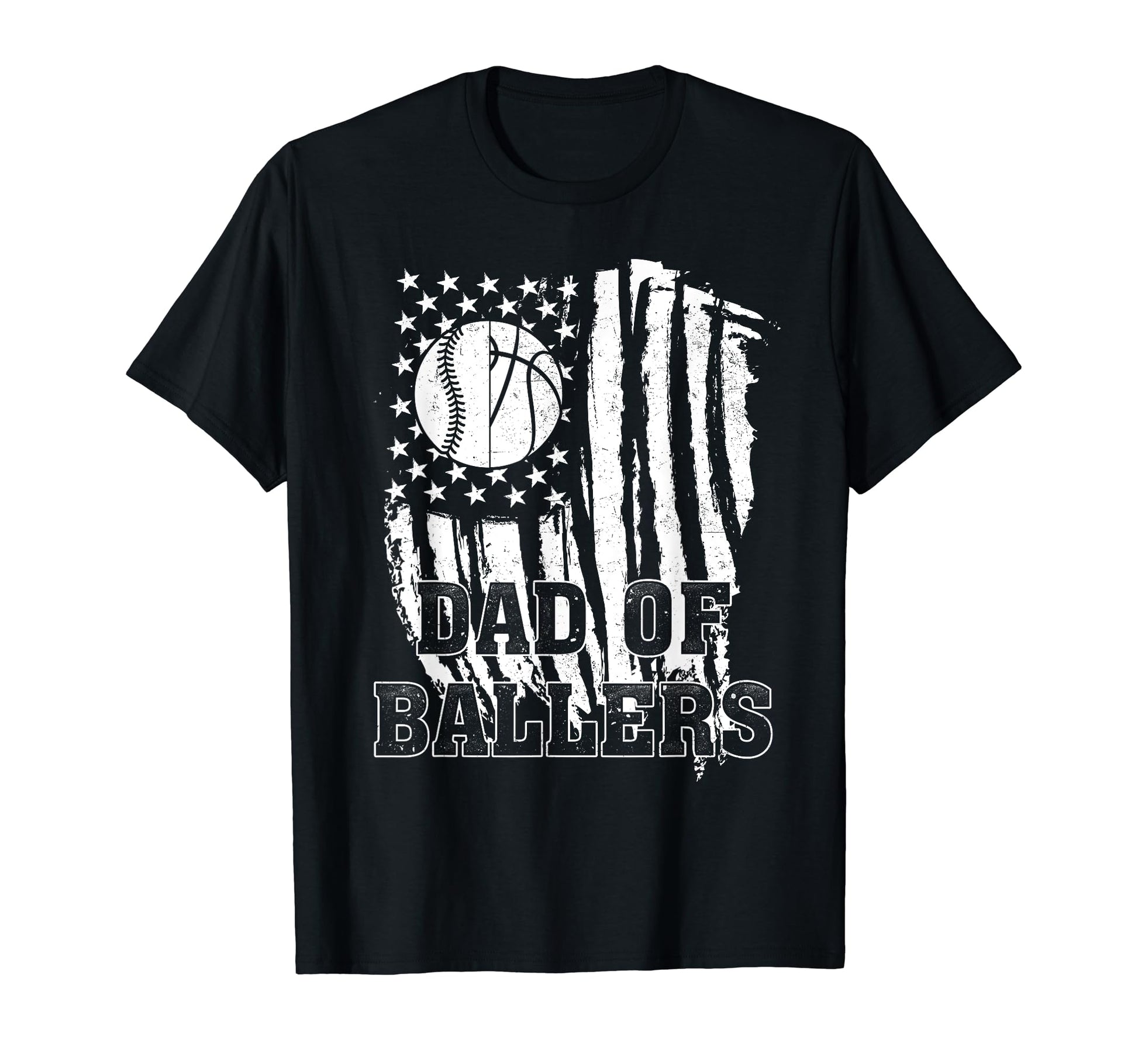 American Flag Dad Ballers Basketball T-Shirt - Streetwear Style Unisex - T-Shirt, Sweatshirt, Hoodie
