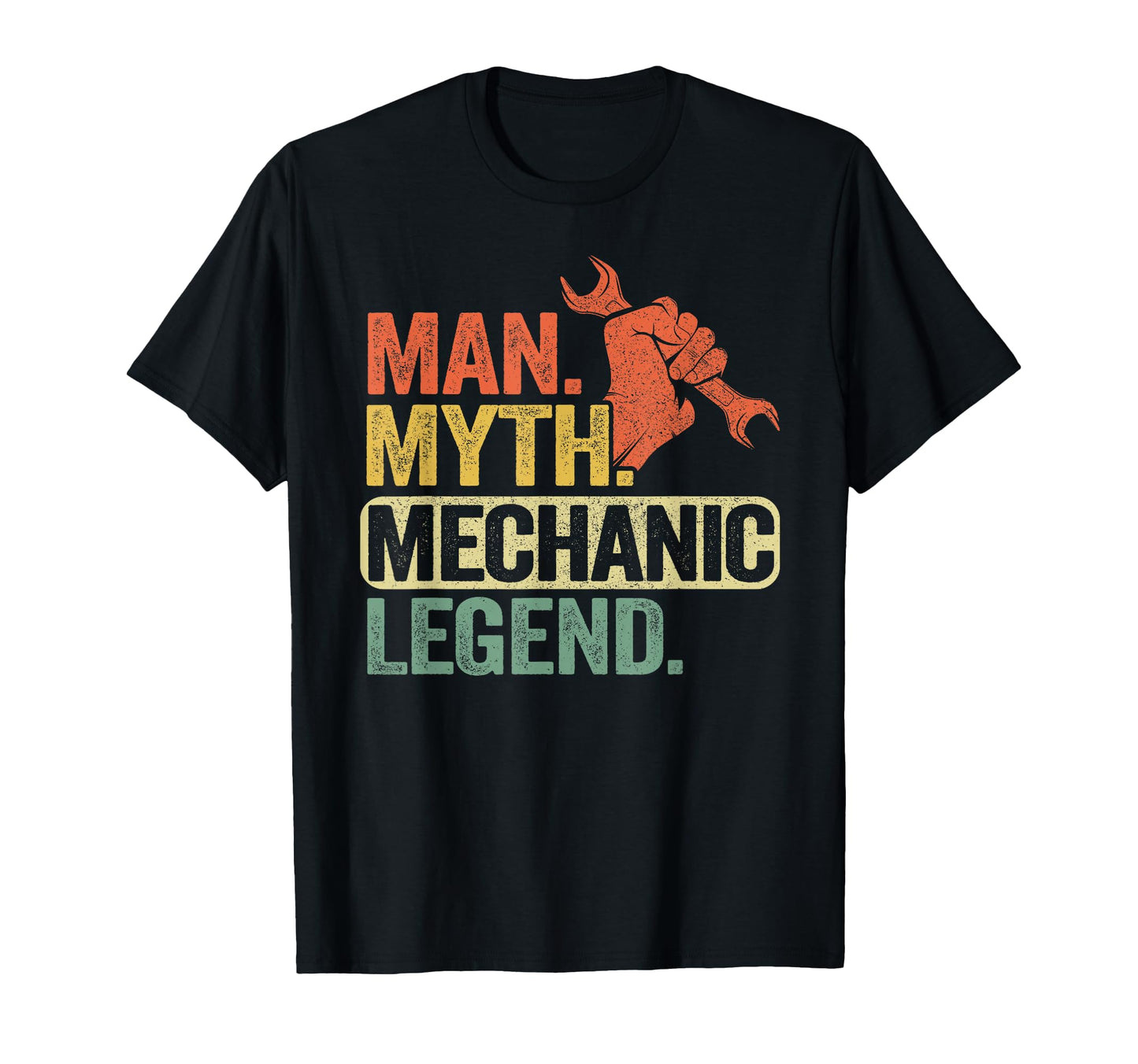 Myth Mechanic Legend Car Guy Garage Dad T-Shirt - Unique Graphic Unisex - T-Shirt, Sweatshirt, Hoodie