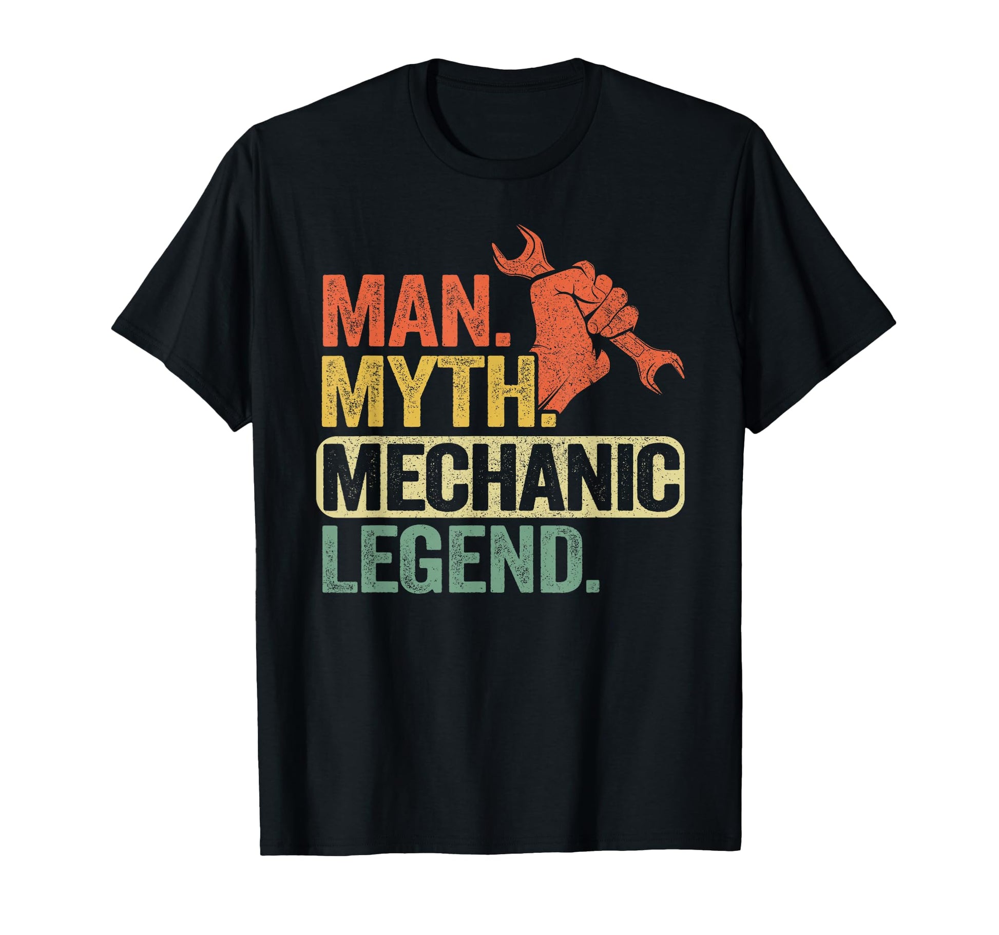 Myth Mechanic Legend Car Guy Garage Dad T-Shirt - Unique Graphic Unisex - T-Shirt, Sweatshirt, Hoodie
