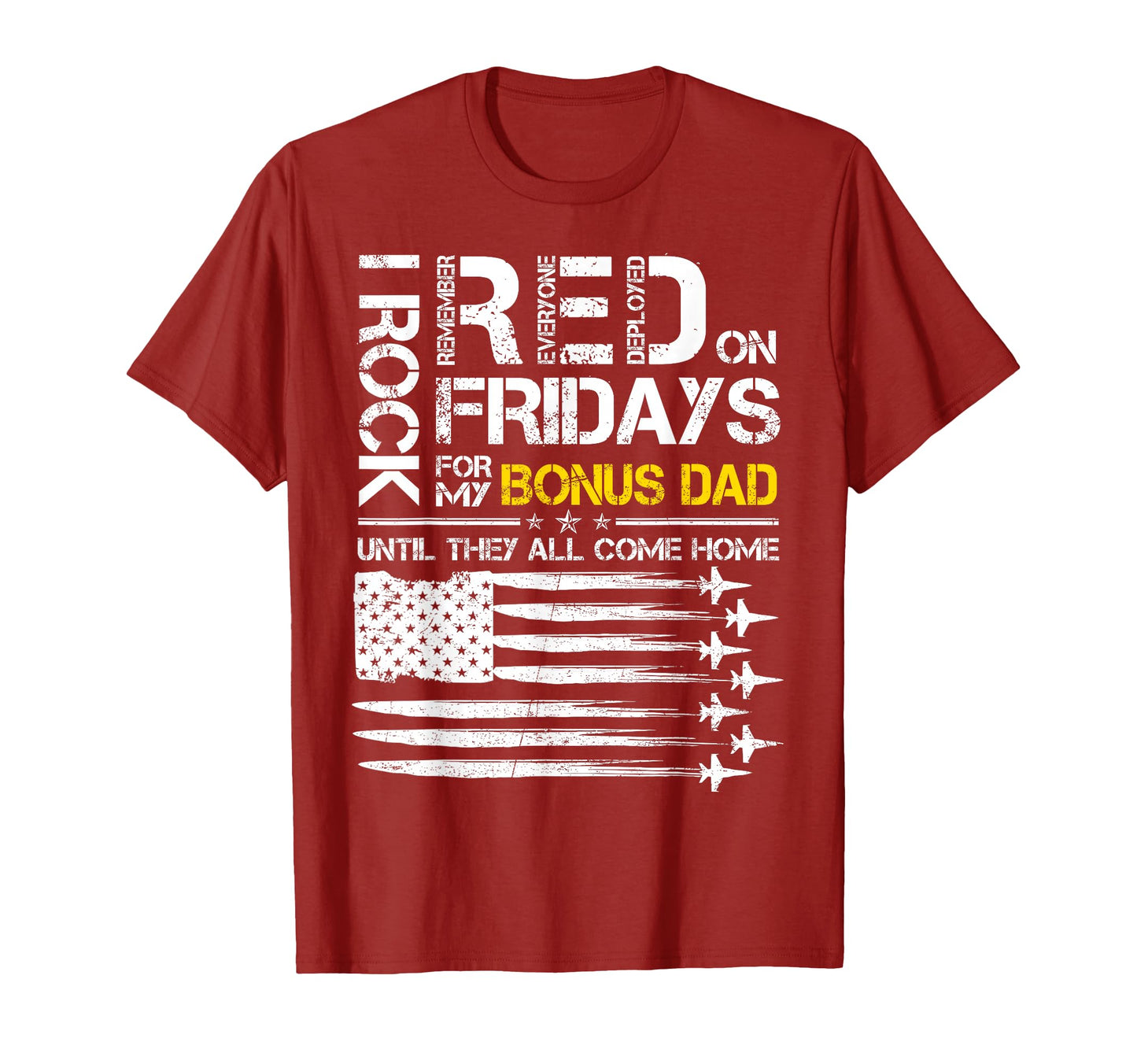 I Rock Red Friday My Bonus Dad Air T-Shirt - Custom Art Print for Adults - T-Shirt, Sweatshirt, Hoodie