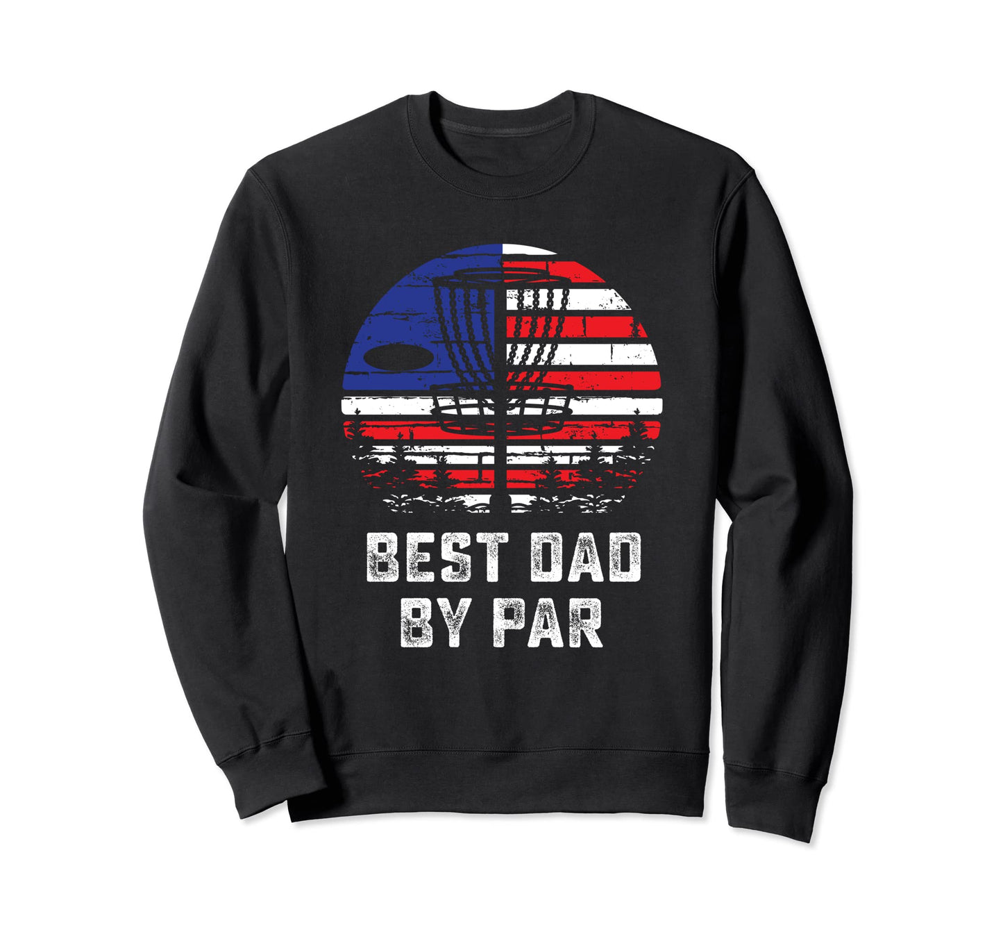 American Flag Disc Golf Dad Gift Sweatshirt - Custom Art Print for Adults - T-Shirt, Sweatshirt, Hoodie