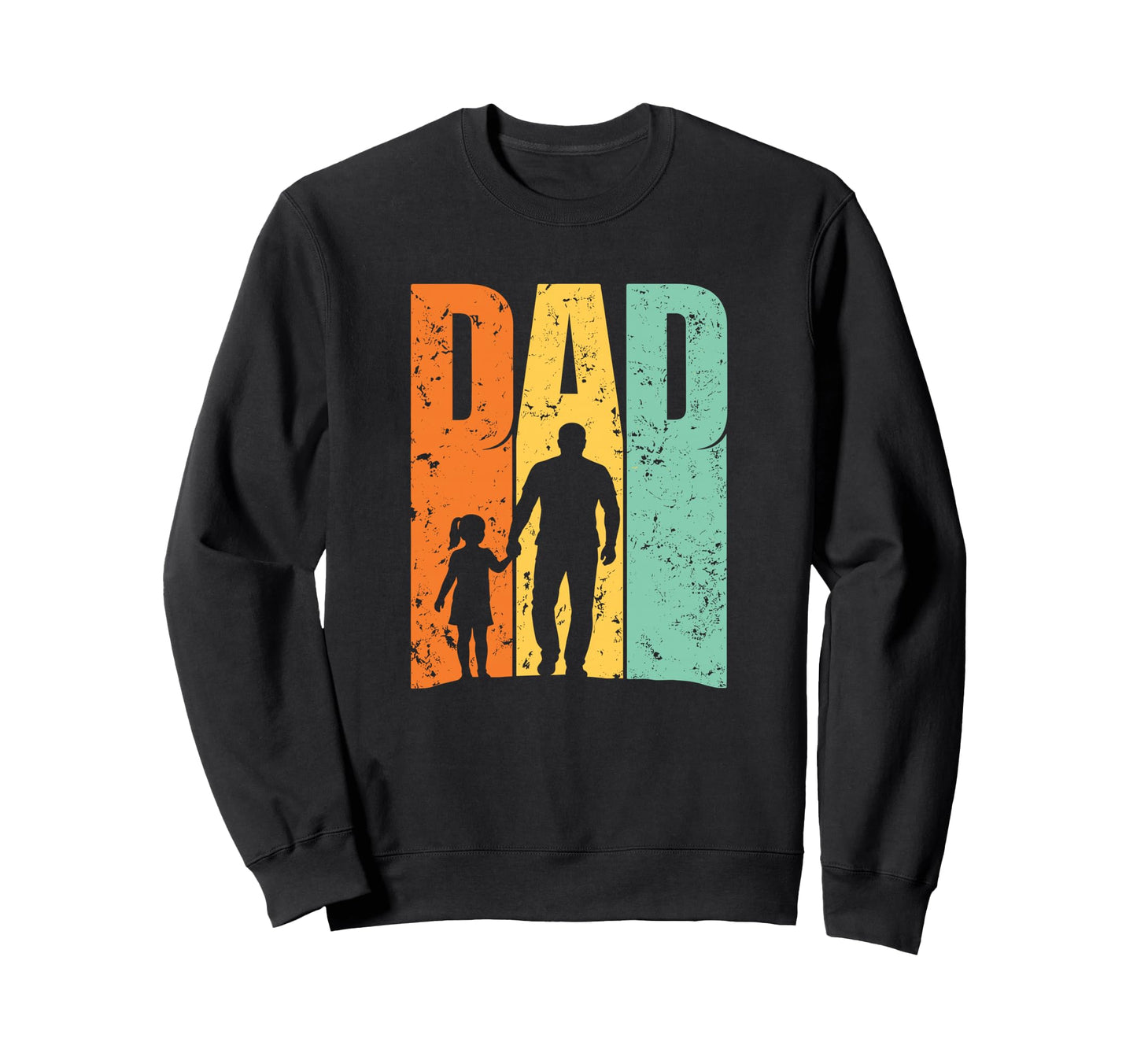 Dad Father Daughter Silhouette Sweatshirt - Graphic Print Men Women - T-Shirt, Sweatshirt, Hoodie