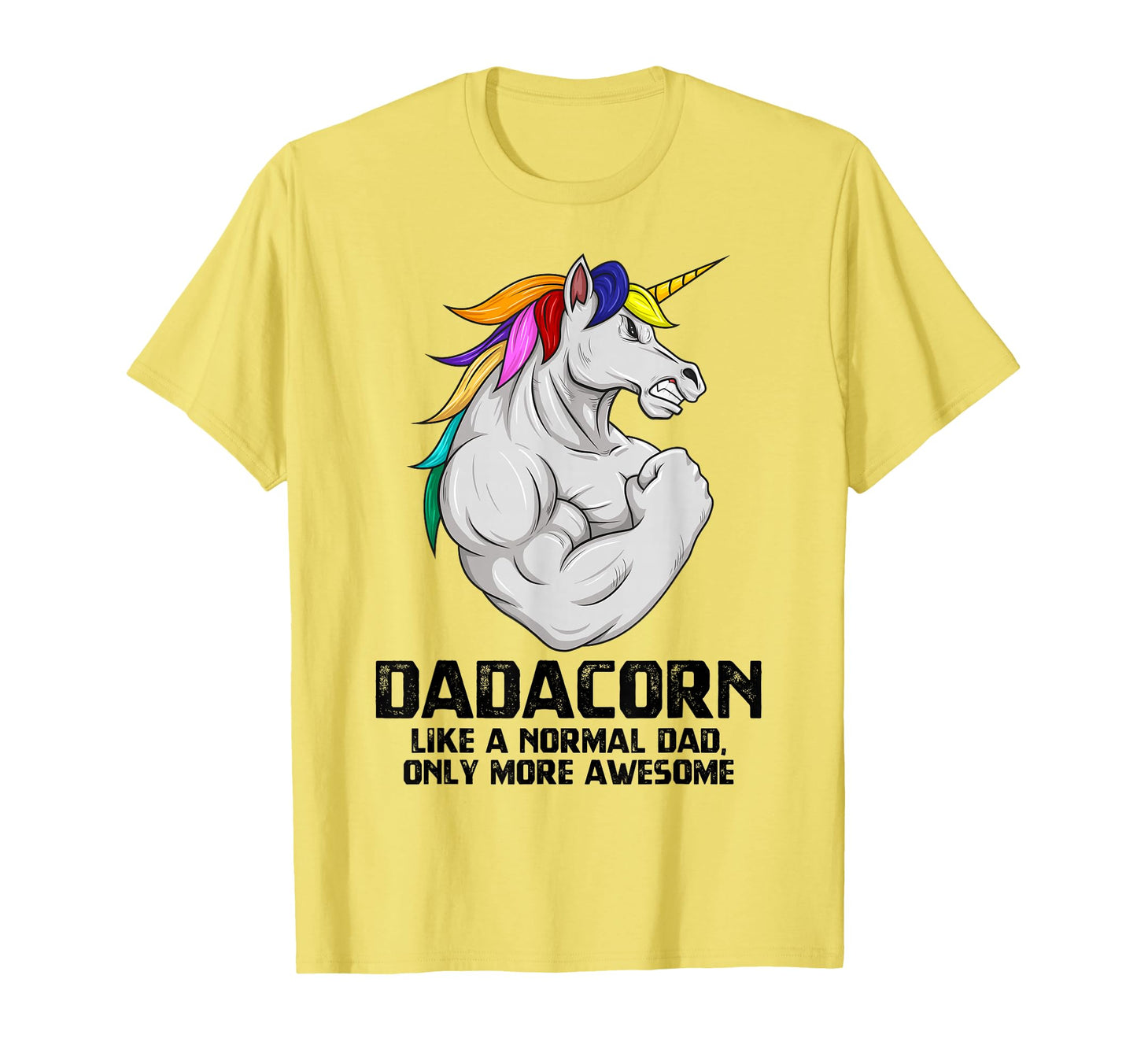 Dadacorn Muscle Dad Unicorn Fathers Day T-Shirt - Aesthetic Graphic Unisex - T-Shirt, Sweatshirt, Hoodie