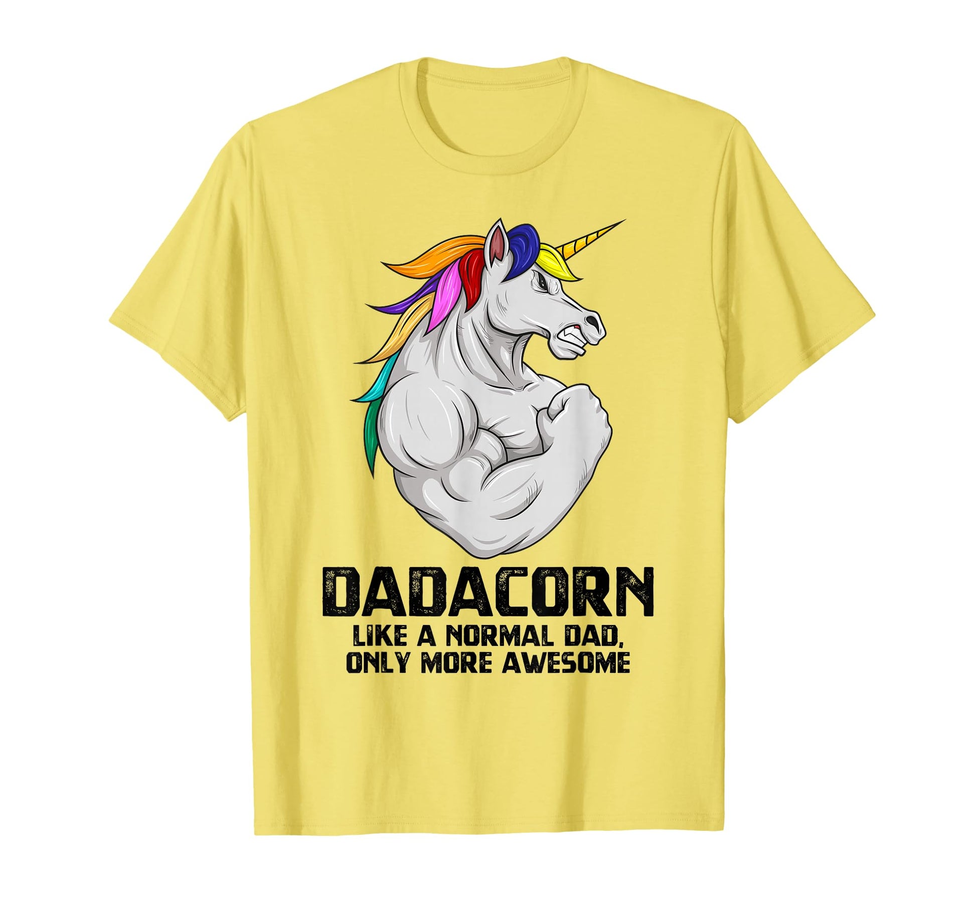 Dadacorn Muscle Dad Unicorn Fathers Day T-Shirt - Aesthetic Graphic Unisex - T-Shirt, Sweatshirt, Hoodie