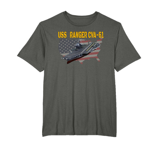 Aircraft Carrier Uss Ranger Cva 61 T-Shirt - Fun Novelty Design Men Women - T-Shirt, Sweatshirt, Hoodie