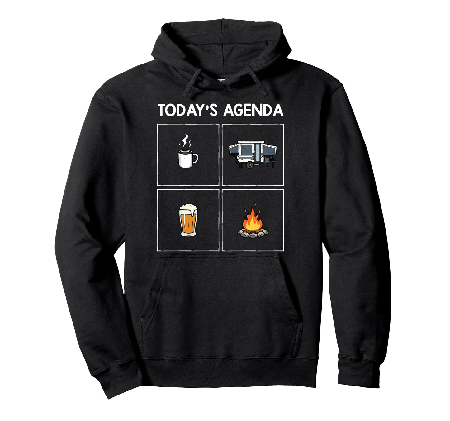 Funny Pop Up Camper Art Pop Up Hoodie - Casual Everyday Wear Men Women - T-Shirt, Sweatshirt, Hoodie