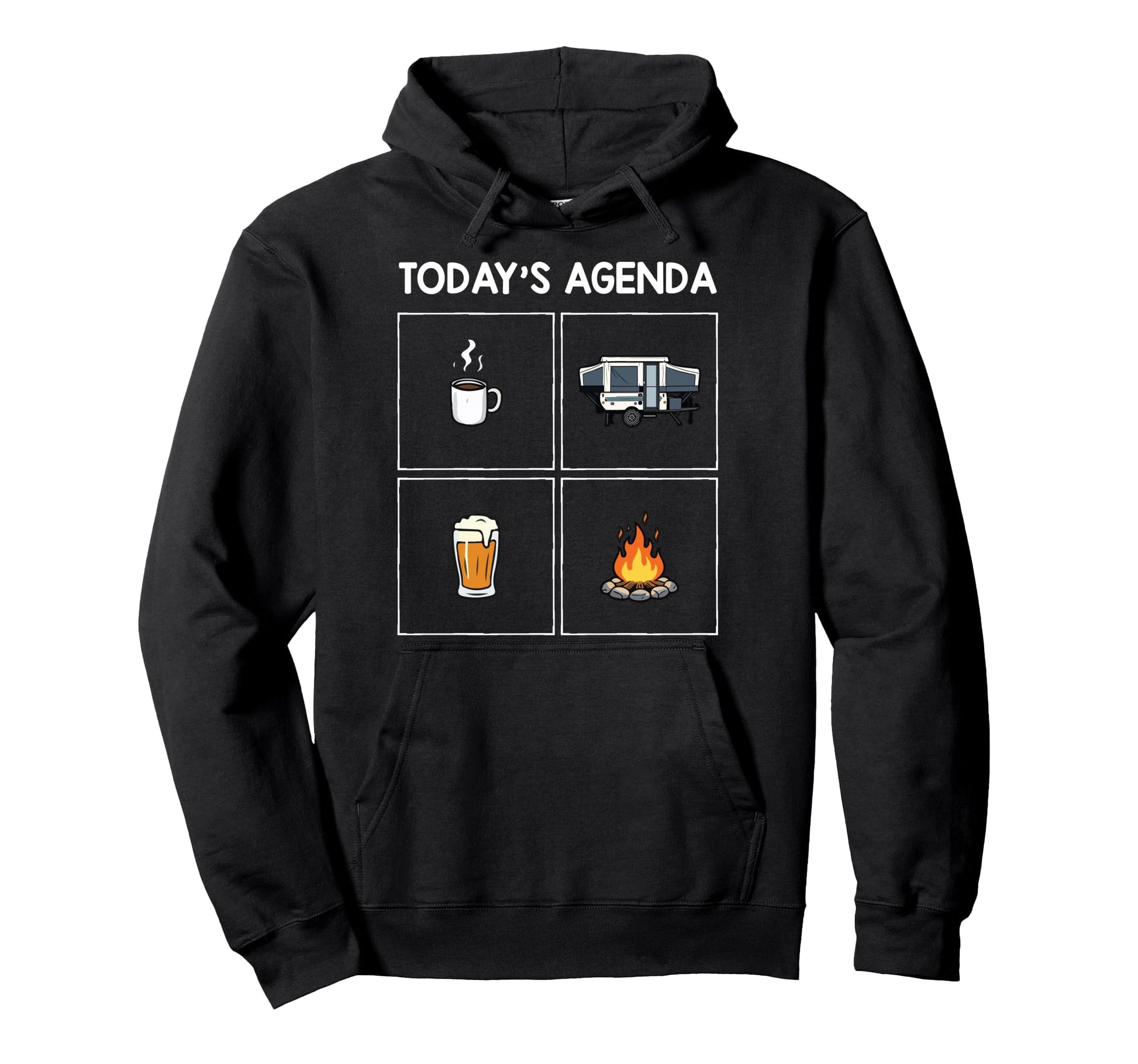 Funny Pop Up Camper Art Pop Up Hoodie - Casual Everyday Wear Men Women - T-Shirt, Sweatshirt, Hoodie