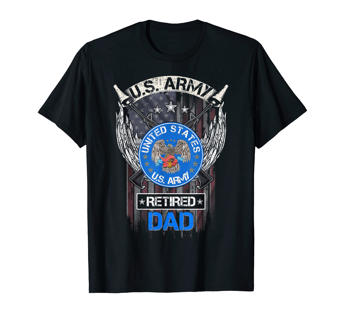 Usa American Flag Us Army Proud Retired T-Shirt - Graphic Print Men Women - T-Shirt, Sweatshirt, Hoodie