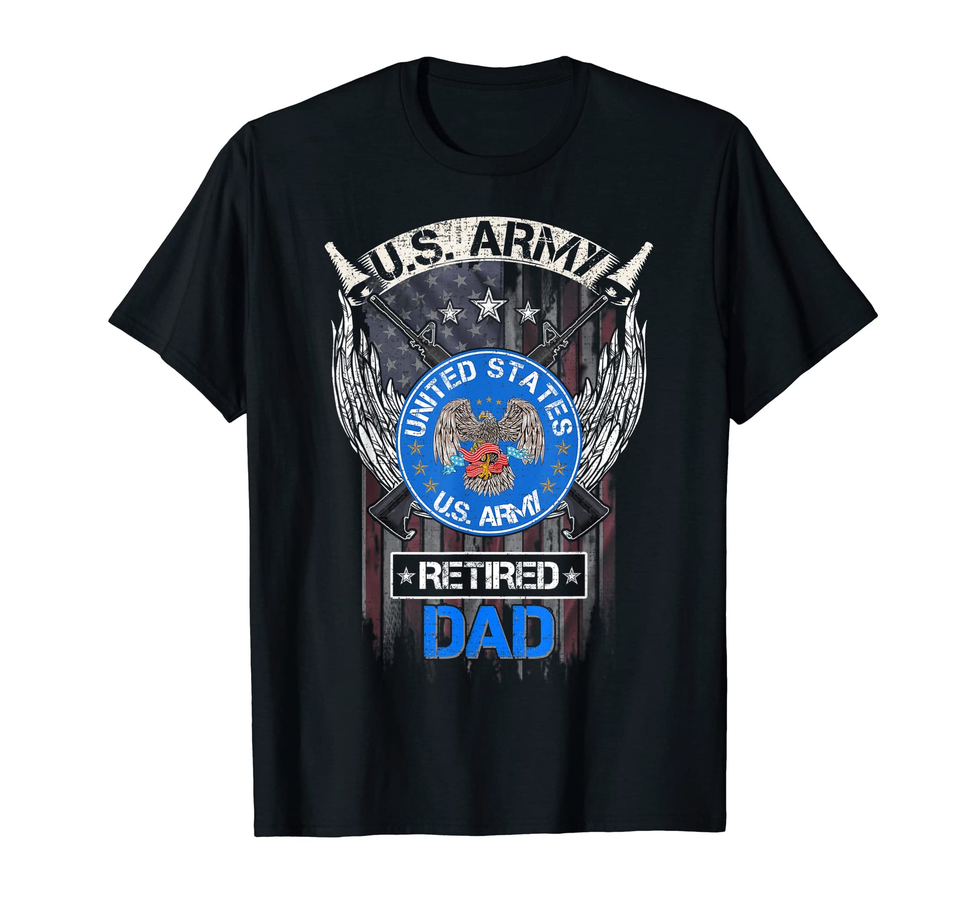 Usa American Flag Us Army Proud Retired T-Shirt - Graphic Print Men Women - T-Shirt, Sweatshirt, Hoodie