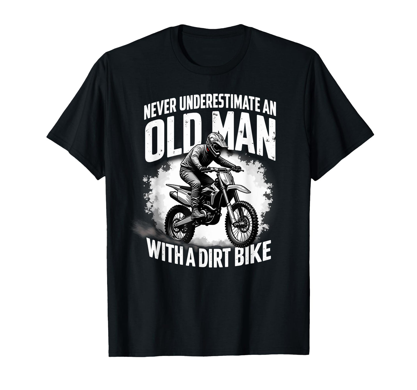 Old Dirt Bike Grandpa Dad Dirtbike T-Shirt - Graphic Print Unisex - T-Shirt, Sweatshirt, Hoodie