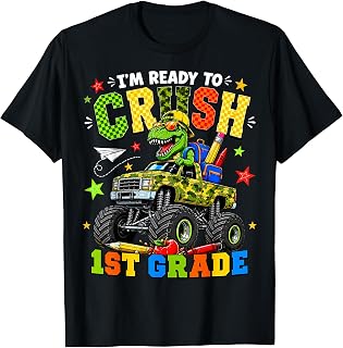 I'm Ready to Crush 1st Grade First Day of First Grade Boys T-Shirt Unisex T-shirt, Sweatshirt, Hoodie, Long Sleeve Tee - T-Shirt, Sweatshirt, Hoodie