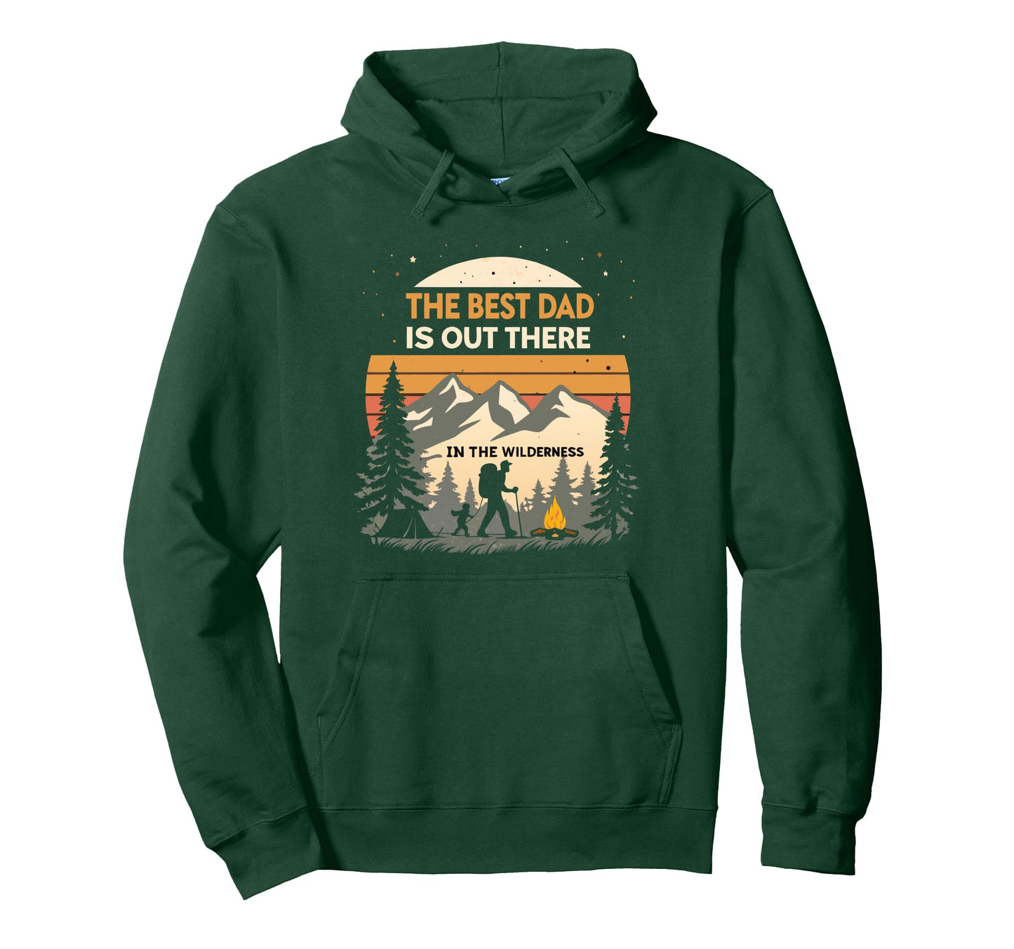 Camping Dad Fathers Day Outdoorsy Dads Hoodie - Trendy Graphic for Adults - T-Shirt, Sweatshirt, Hoodie