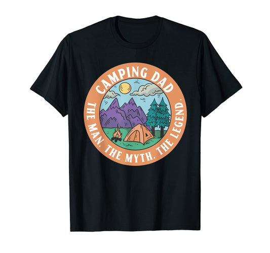 Camping Dad Myth Legend Outfit Camper T-Shirt - Unique Graphic for Adults - T-Shirt, Sweatshirt, Hoodie