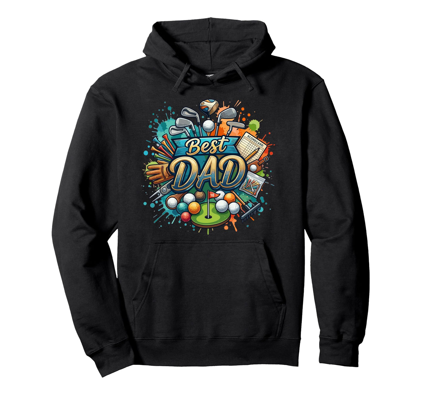 Best Golf Dad Par Fairway Hole One Hoodie - Minimalist Print for Adults - T-Shirt, Sweatshirt, Hoodie