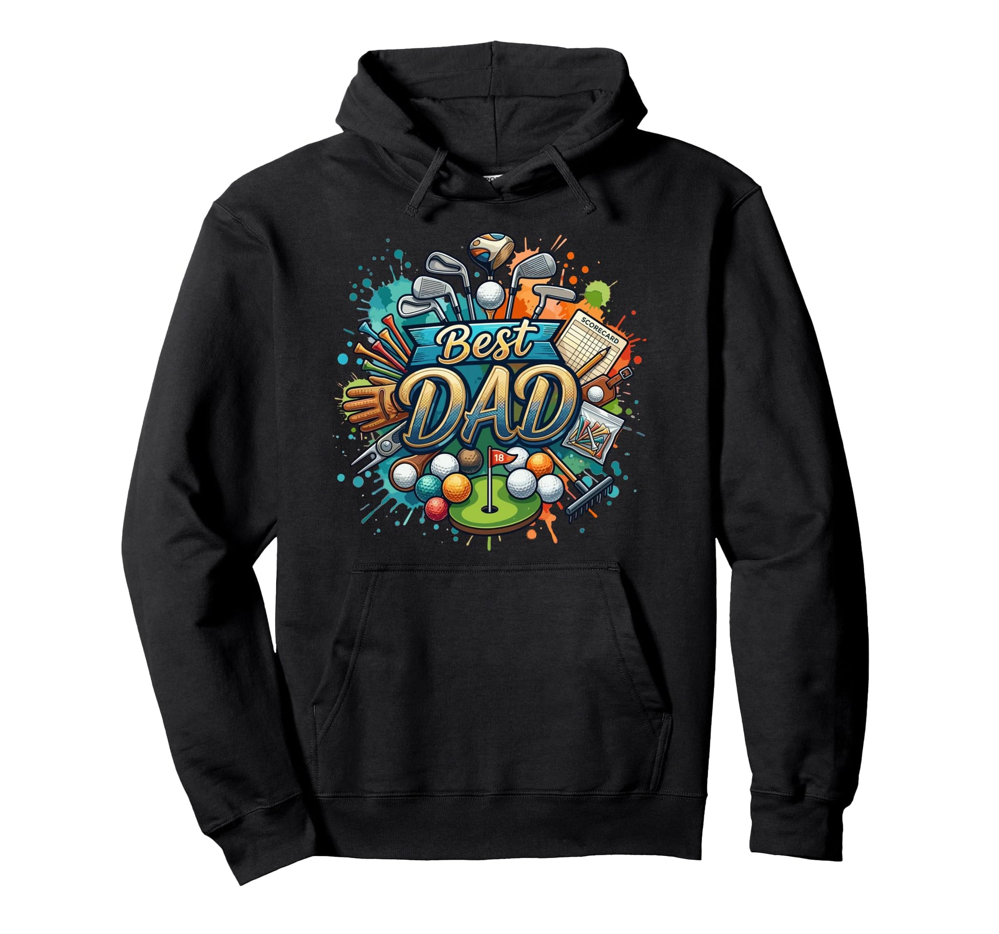 Best Golf Dad Par Fairway Hole One Hoodie - Minimalist Print for Adults - T-Shirt, Sweatshirt, Hoodie