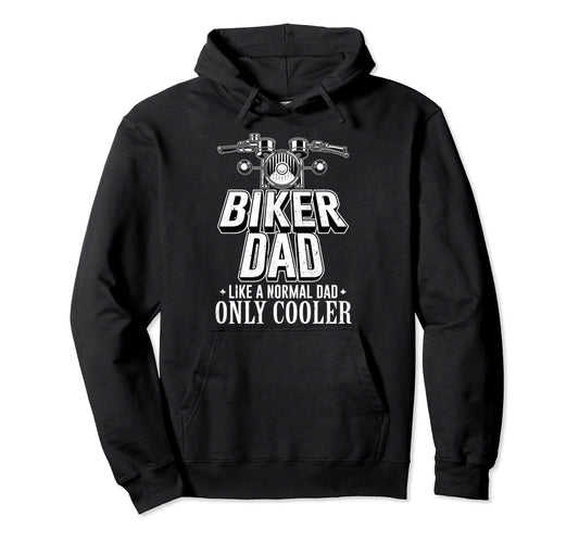 Biker Dad Motorcycle Fathers Day Gift Hoodie - Aesthetic Graphic Men Women - T-Shirt, Sweatshirt, Hoodie