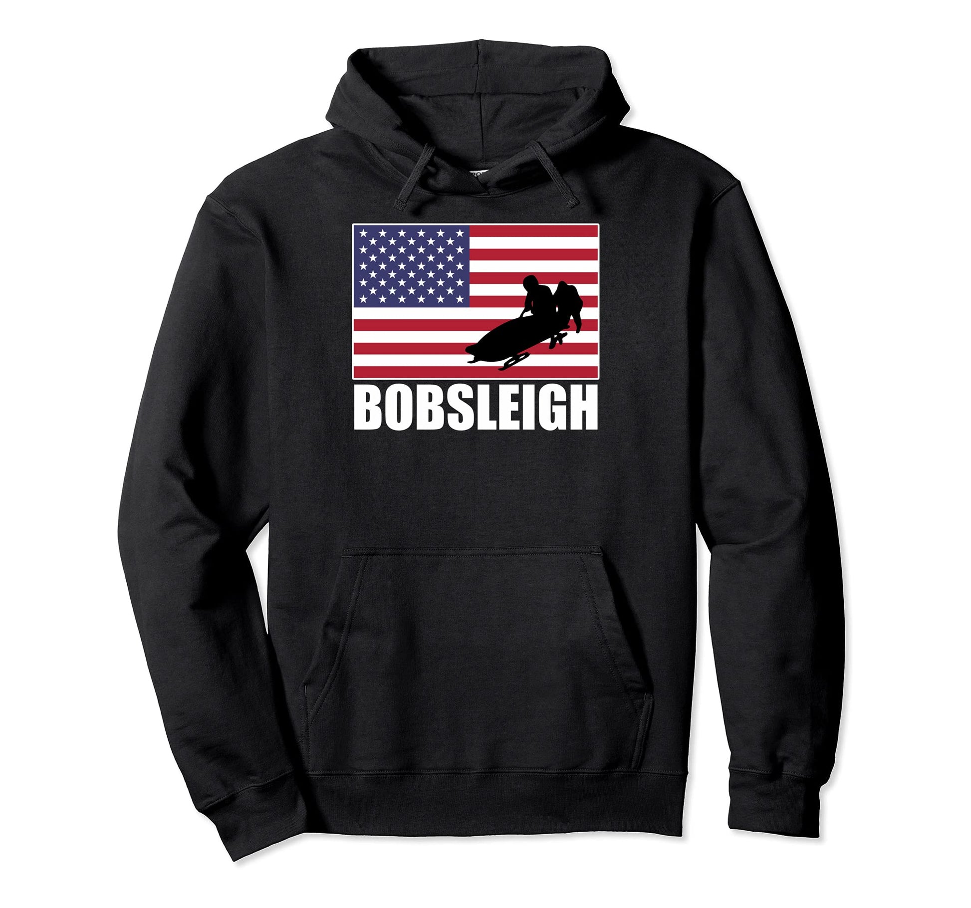 Usa Flag Bobsleigh Team Bobsled Hoodie - Aesthetic Graphic Men Women - T-Shirt, Sweatshirt, Hoodie