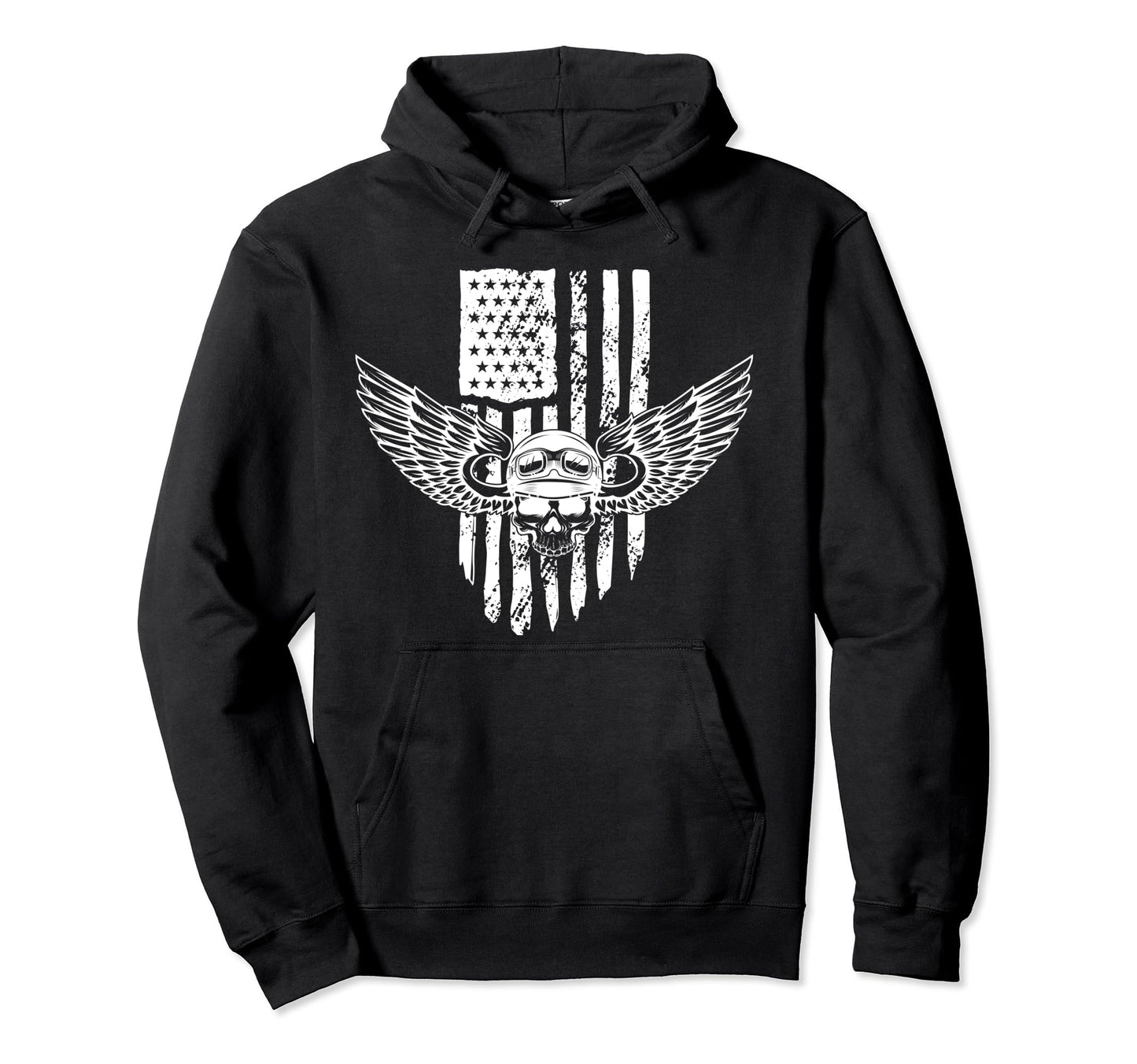 Us Flag Biker Dad Motorcycle Fathers Hoodie - Aesthetic Graphic Men Women - T-Shirt, Sweatshirt, Hoodie