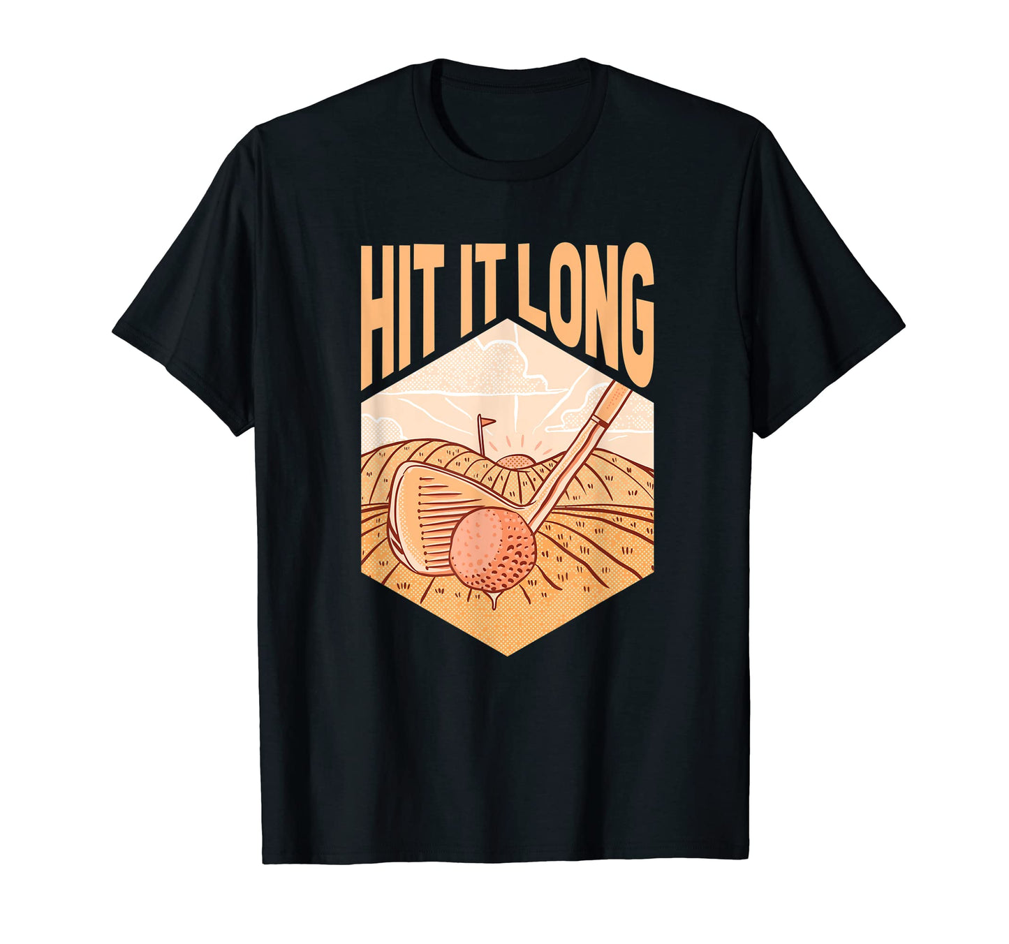 Hit It Long Golf Cart Golfer Costume Mens T-Shirt - Unique Graphic Unisex - T-Shirt, Sweatshirt, Hoodie