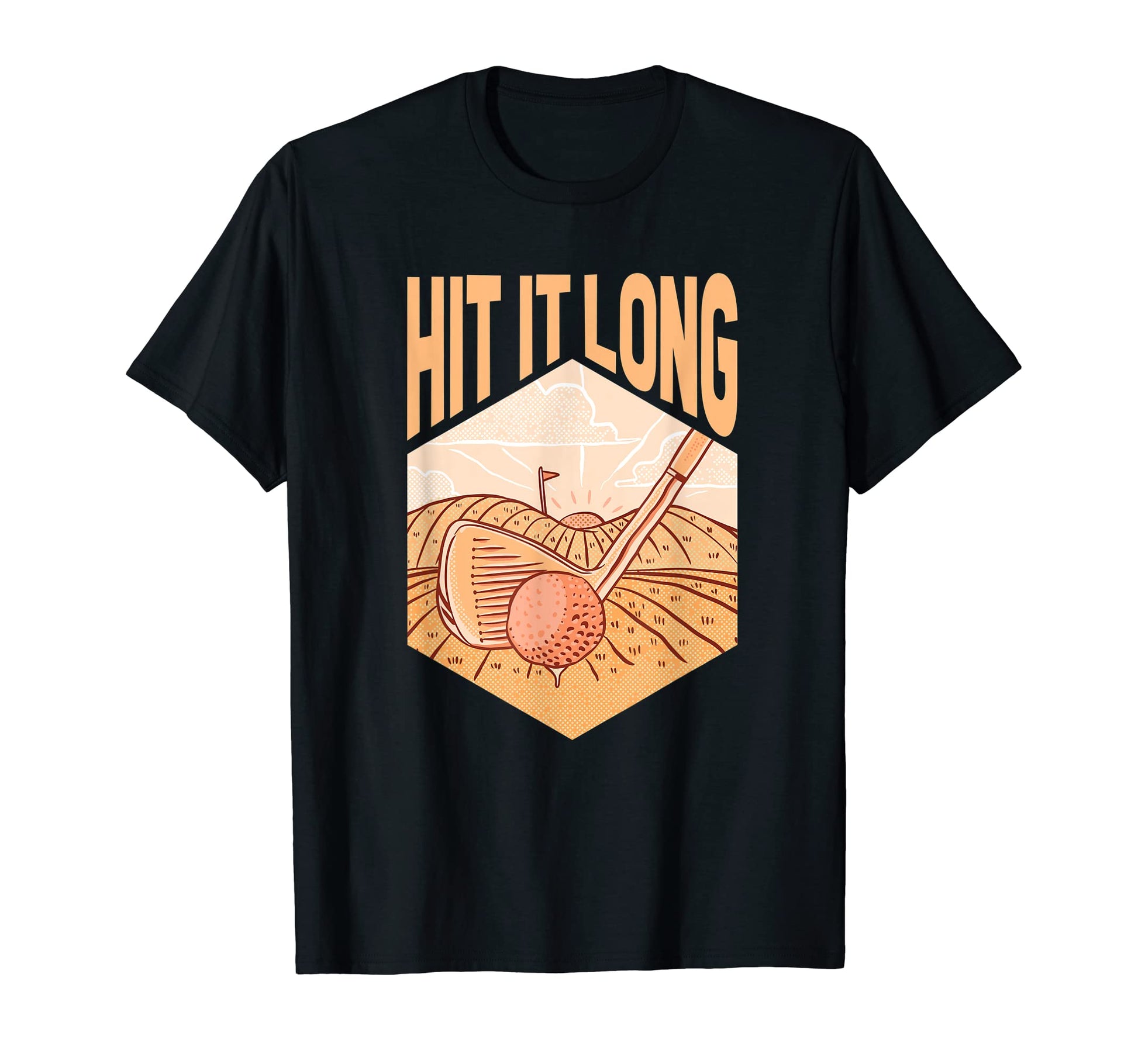 Hit It Long Golf Cart Golfer Costume Mens T-Shirt - Unique Graphic Unisex - T-Shirt, Sweatshirt, Hoodie