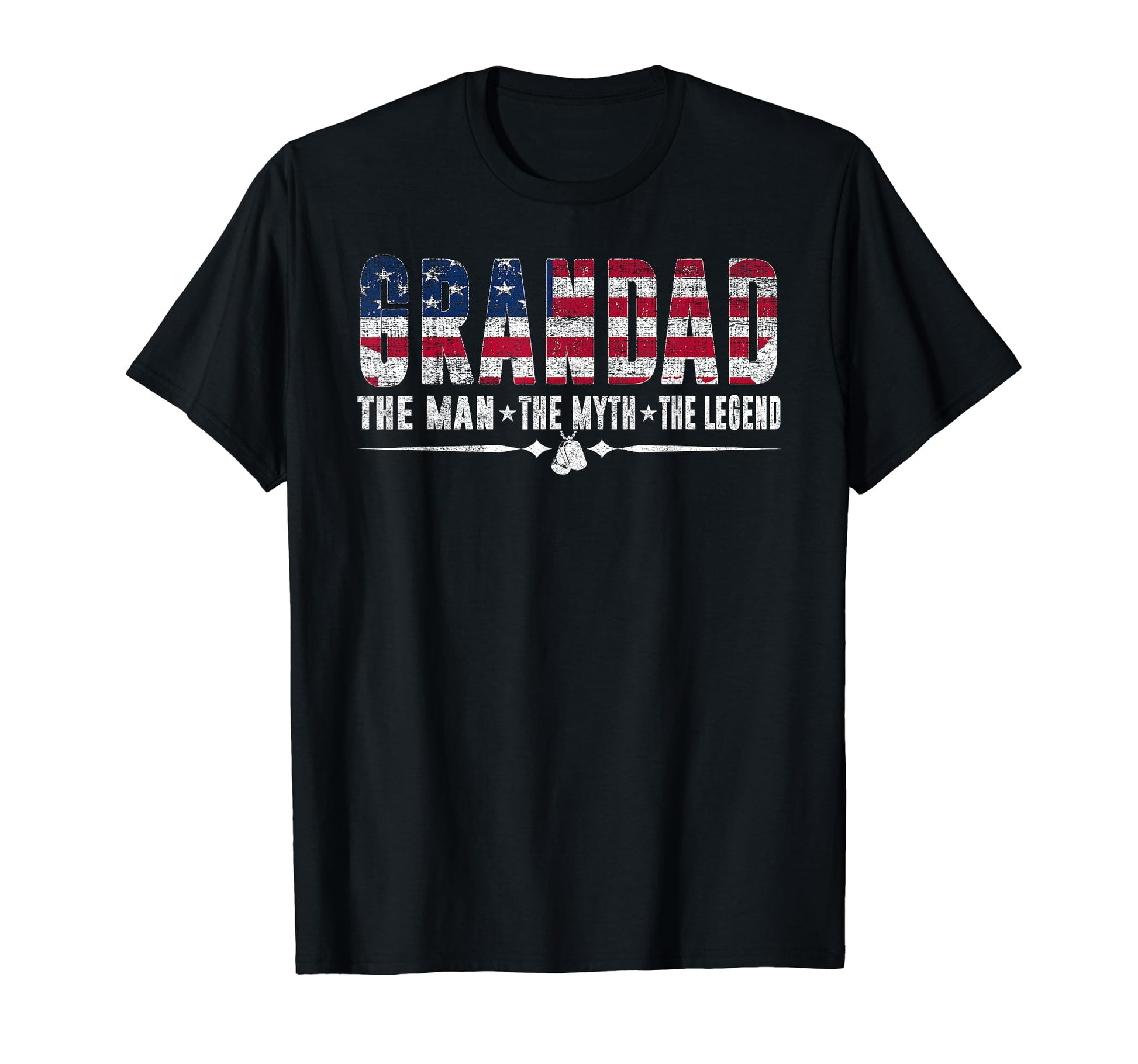 Grandad Myth Legend Usa Flag 4Th T-Shirt - Casual Everyday Wear for Adults - T-Shirt, Sweatshirt, Hoodie